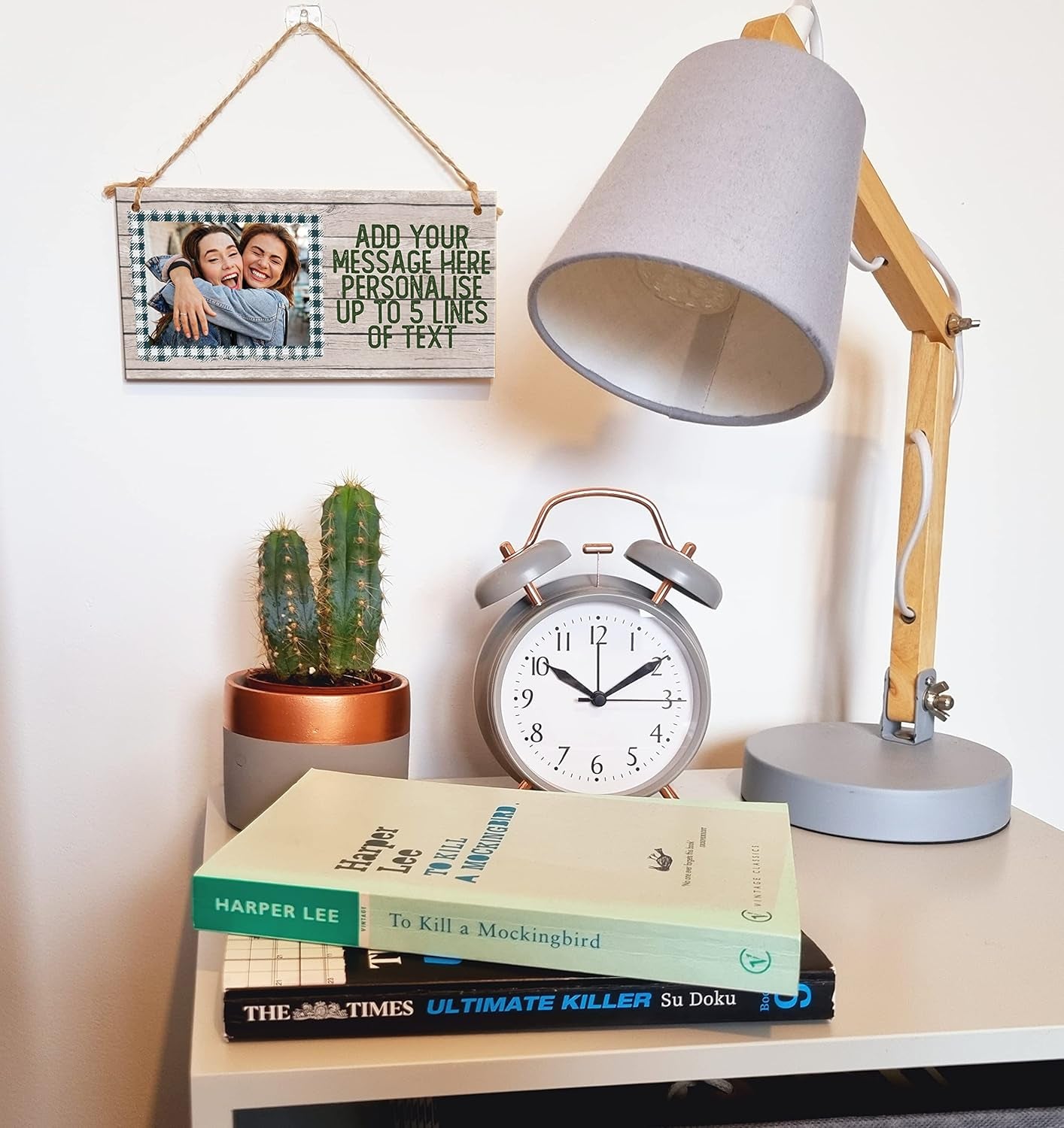 Personalised Wooden Plaque with Photo Add Your Own Message Friendship Bffs Family Door Sign Hanging Gift Home Decor