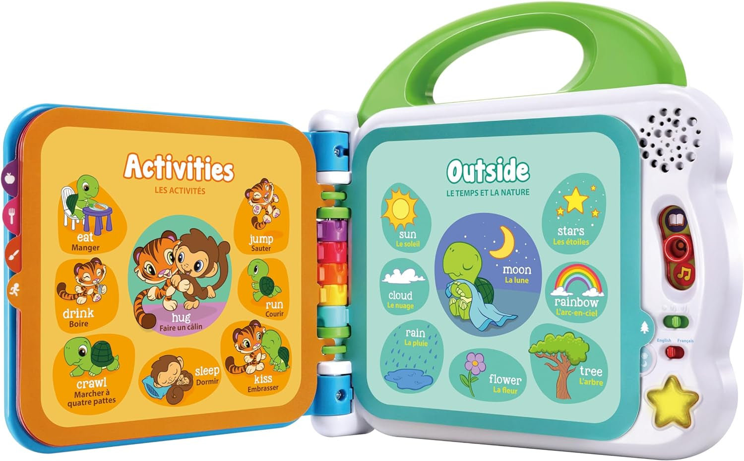 Learning Friends 100 Words Baby Book | Educational and Interactive Bilingual Playbook Toy |Toddler and Pre School Book for Boys & Girls 1, 2, 3, 4+ Year Olds, English Version