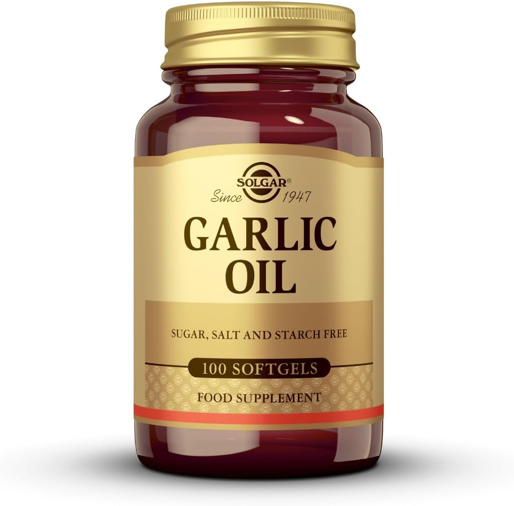 Garlic Oil Softgels - Pack of 100 - Antifungal, Antibacterial and Antiviral Properties - Supports Daily Wellbeing - Gluten Free, Gold