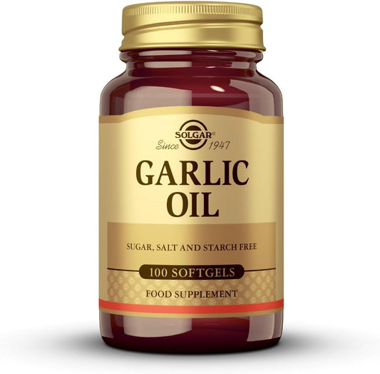 Garlic Oil Softgels - Pack of 100 - Antifungal, Antibacterial and Antiviral Properties - Supports Daily Wellbeing - Gluten Free, Gold