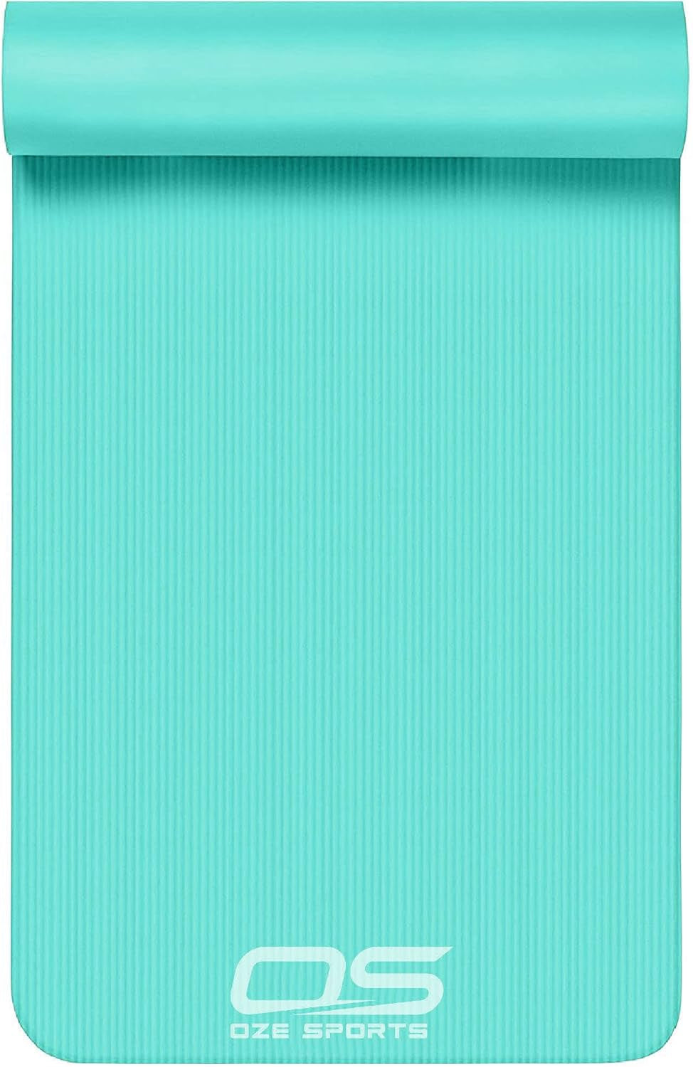 Yoga Mat Exercise NBR Fitness Foam Mat Extra Thick Non-Slip Large Padded High Density Ideal for Hiit Pilates Gymnastics Mats Fitness & Workout with Free Carry Strap