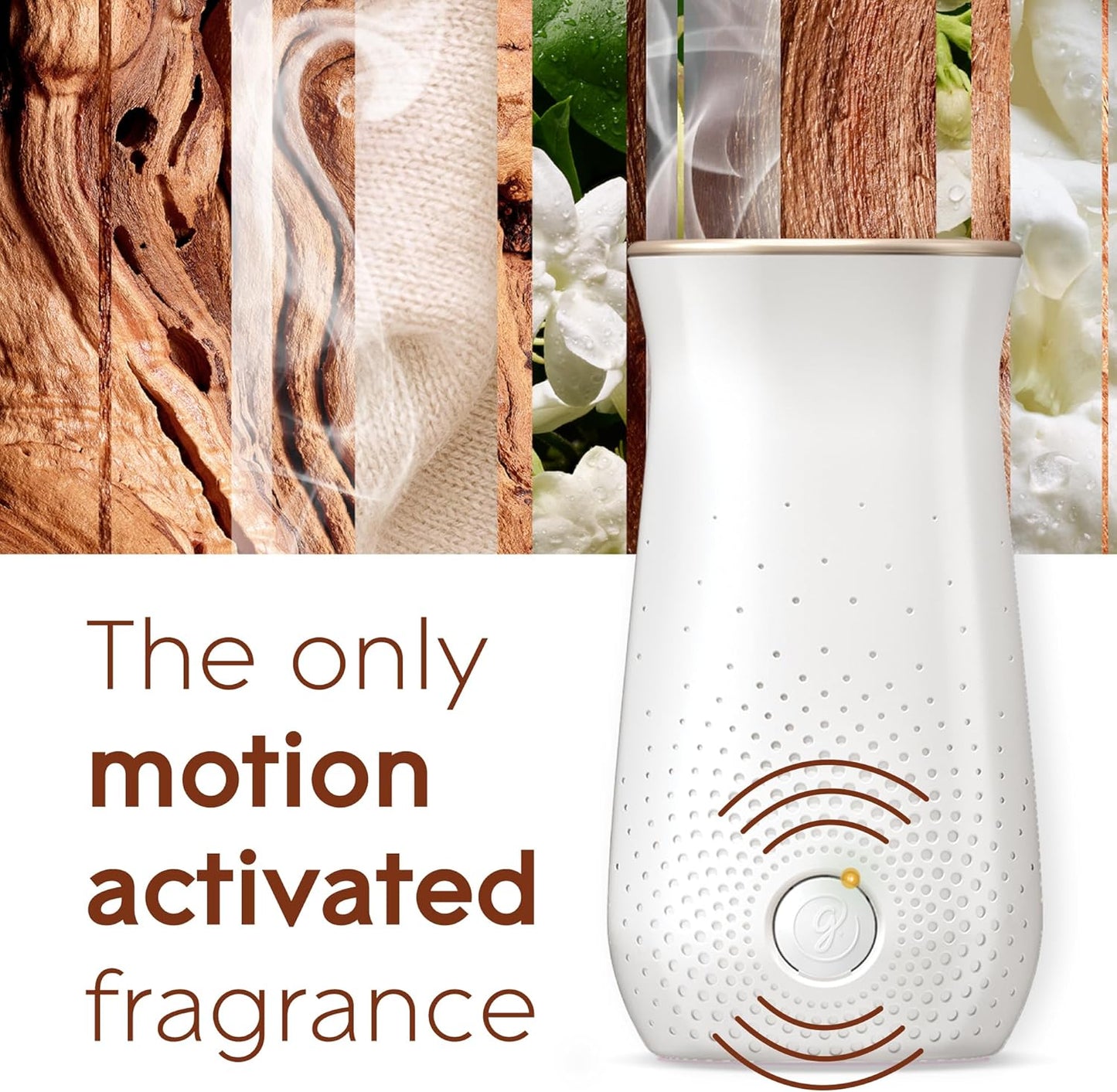 Sense & Spray Air Freshener Refill, Motion Activated Automatic Room Spray and Odour Eliminator for Home, Sandalwood & Jasmine, Duo Pack (2 X 18Ml)