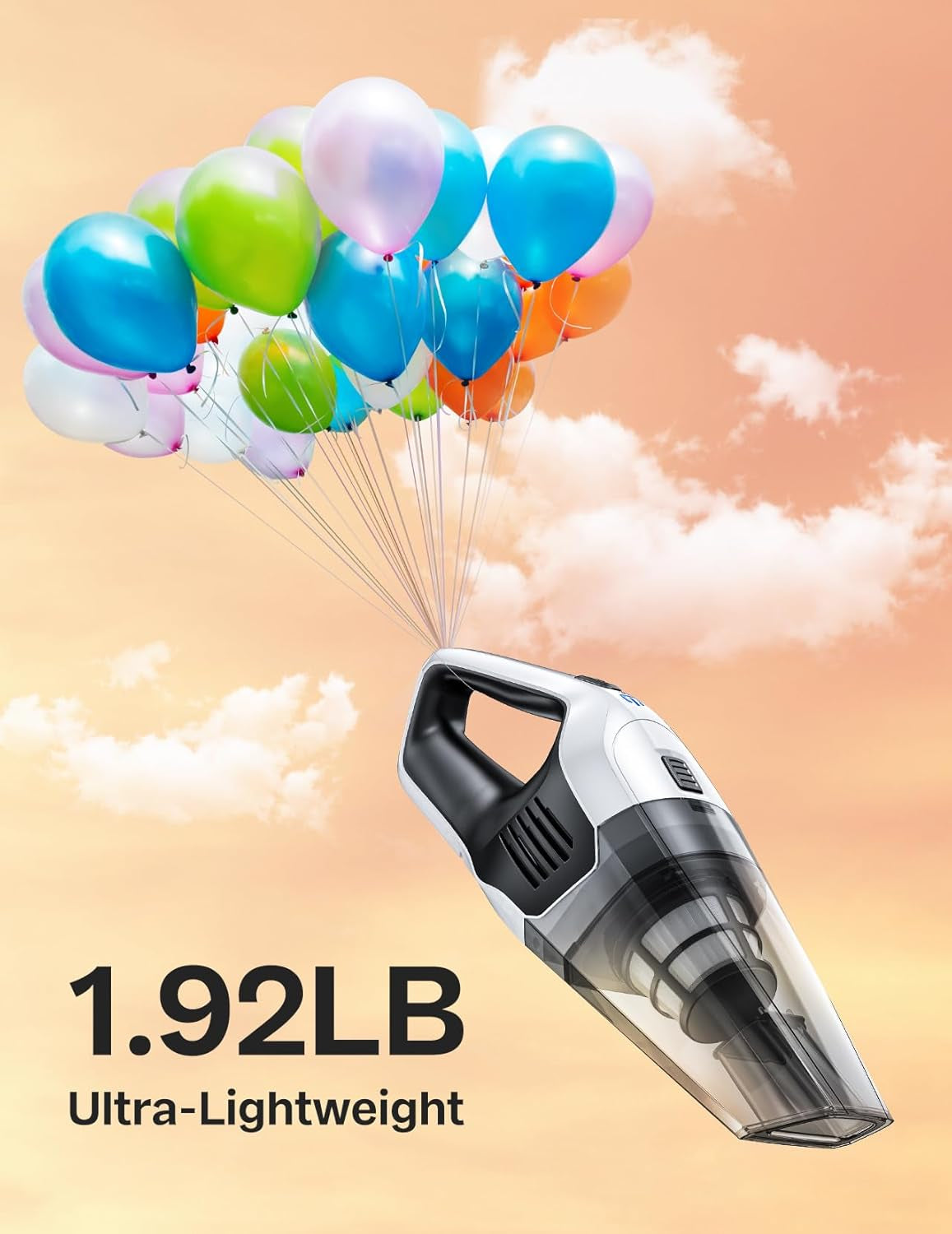Handheld Vacuum Cleaner, Powerful Suction Portable Lightweight Hand Held Vacum Cordless with 25-30Mins Long Runtime Rechargeable Battery Quick Charge for Home Car Carpet Stairs Pet Hair Cleaning