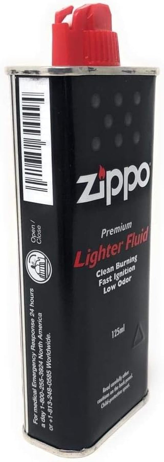 Lighter Fuel, Works with  Windproof Lighter and  Refillable Hand Warmer, Fast Ignition, Low Odor, Lighter Fuel Refill, Easy Fill Nozzle, Black, 125 Ml (4 Oz)