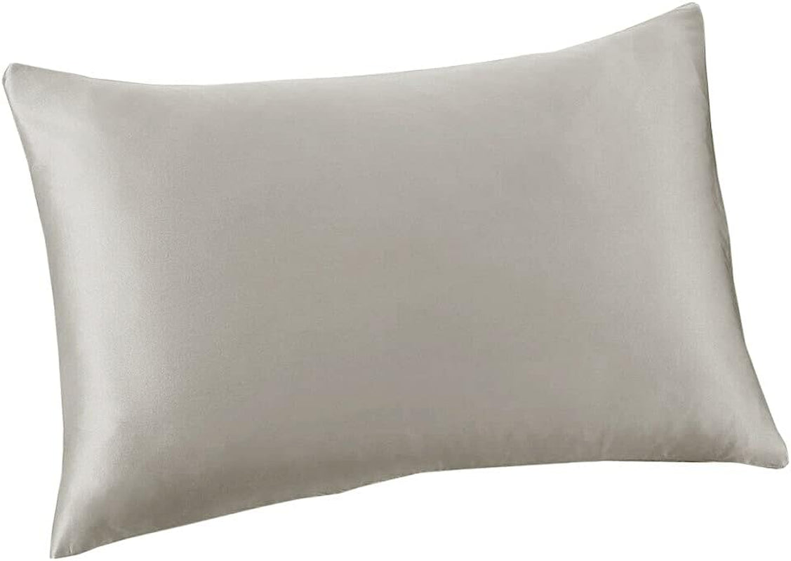 Brit Cotton TC 400 Thread Count Pillowcase with Envelope Closure, Breathable Plain Soft 100% Egyptian Cotton Pillow Covers, 2 Pack (50Cmx75Cm, Silver)