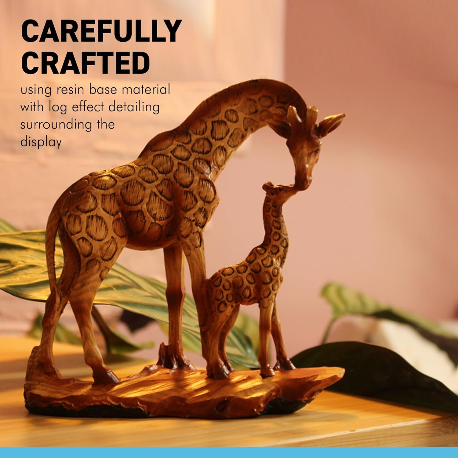 Eye Catching Free Standing Graceful GIRAFFE and CALF Decorative ORNAMENT | Giraffe Gifts for Women Men Girls Boys Giraffes Lover Gift Birthday Friendship Gifts Present Animal Lover Gift