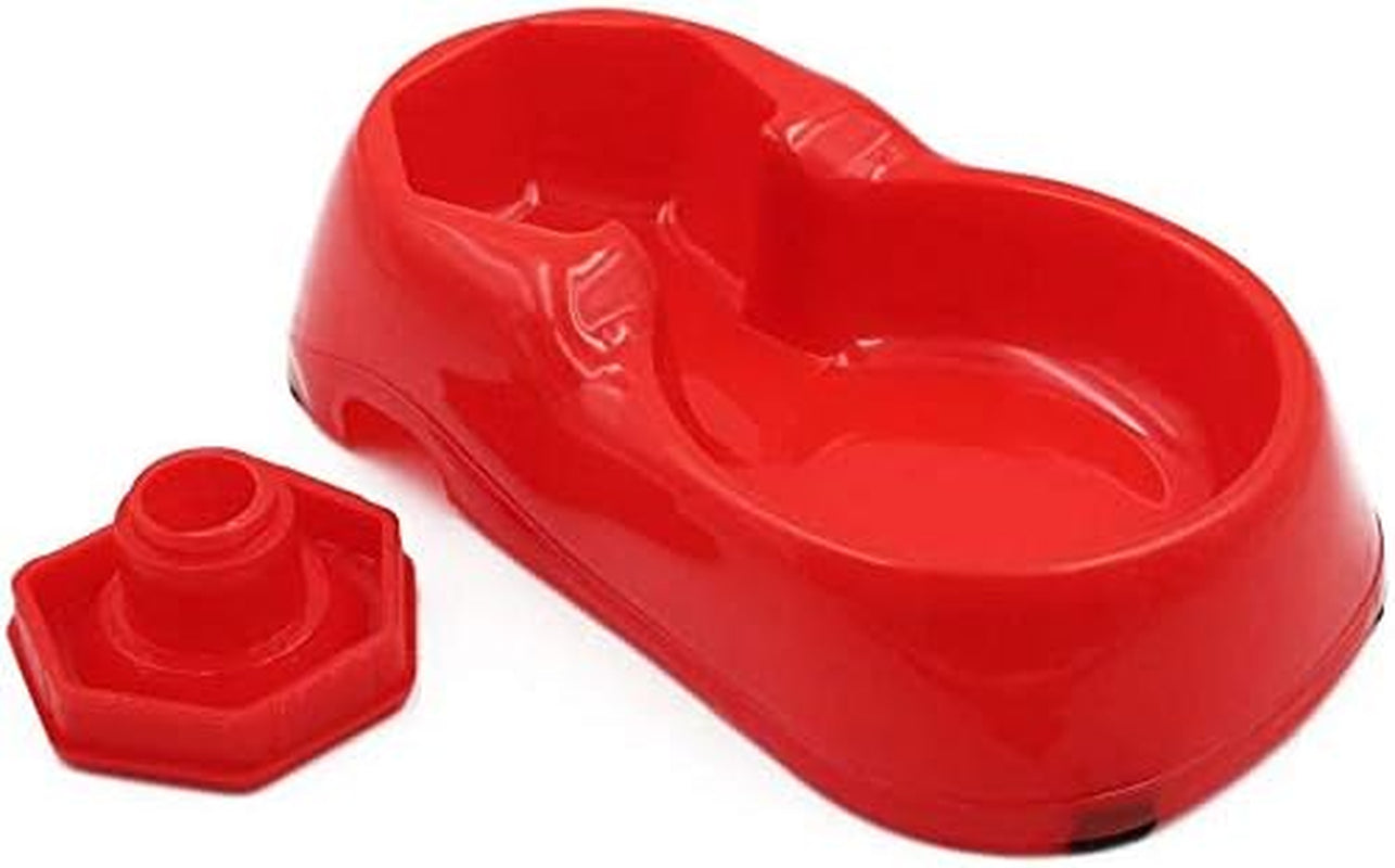 ® 400Ml Automatic Pet Feeder Rabbit Cat & Dog Food & Water Dispenser Dish Bowl Feeder Bottles (Red)