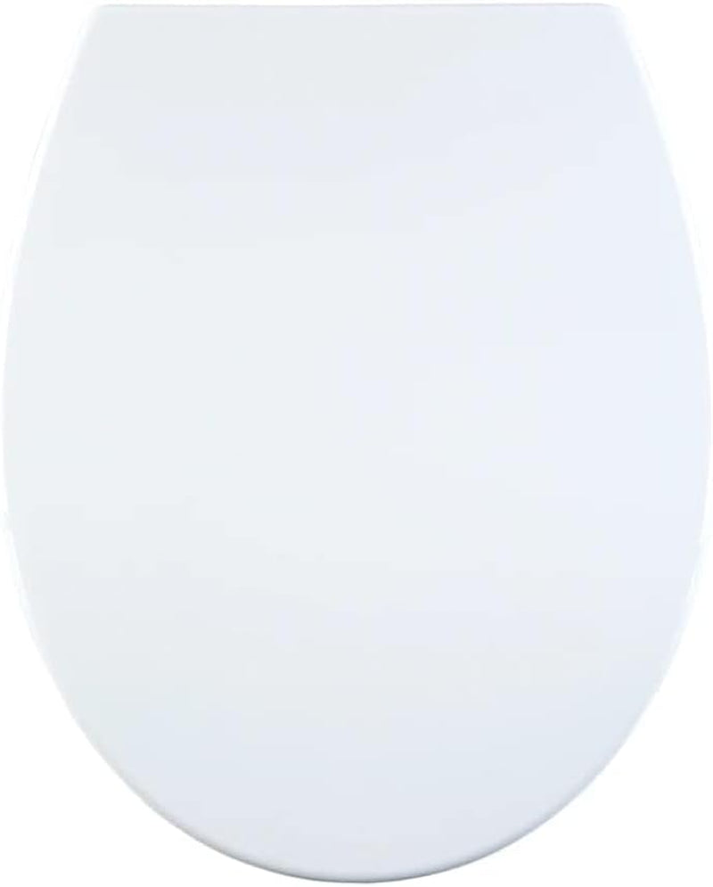 ® Premium Thermoplastic Toilet Seat - Soft Close Hard-Wearing Seat with One Button Hinge Release, O-Shaped - Easy to Clean and Install with Universal Fittings, White