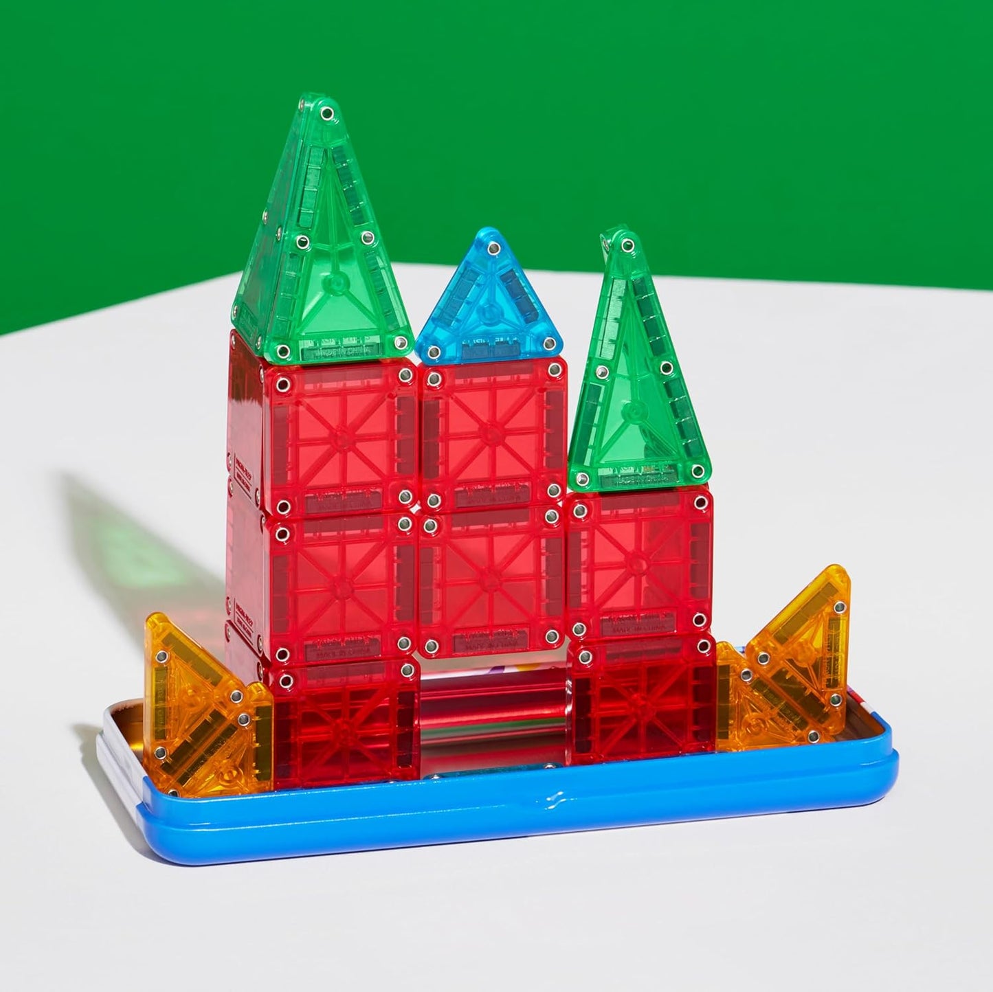 Micromags 26-Piece Travel Magnetic Construction Set – Bold Colors, the Original Magnetic Building Brand