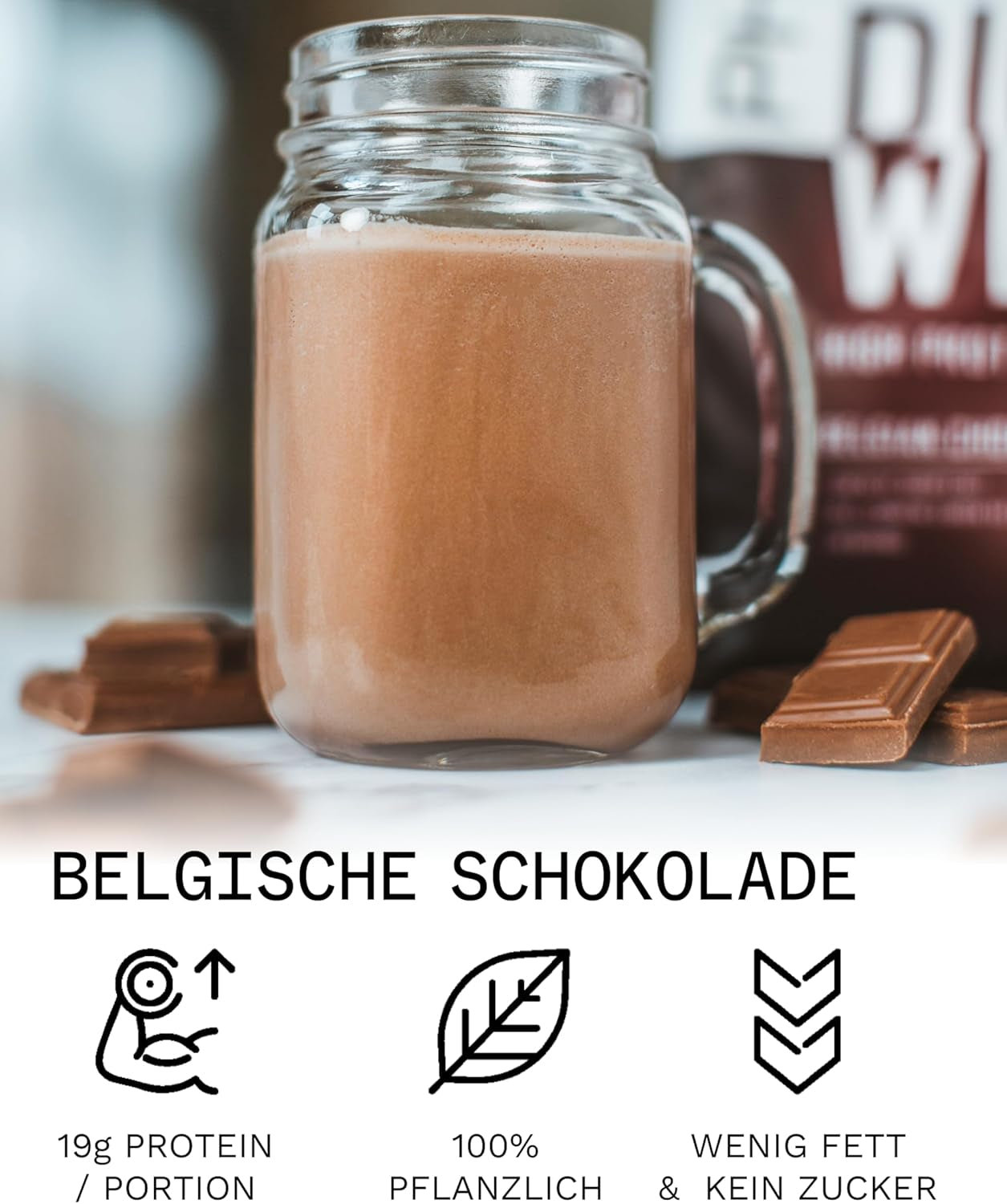 Nutrition Diet Plant, High Protein Lean Matrix, Vegan Diet Protein Powder, Belgian Chocolate, 18G of Plant Protein, 40 Servings per 1 Kg Bag (Packaging May Vary)