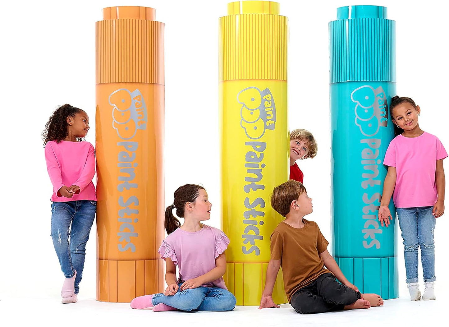 Paint Sticks for Kids - 20 Pack Assorted Colours & Fun Storage Tub - Twist & Paint, Mess-Free, Fast Drying Action, Easy Clean Up, Vibrant Colours, Multi-Surface