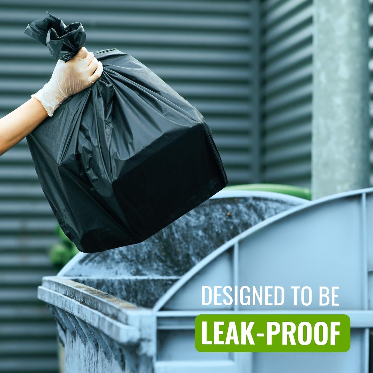 - 50 Pack Heavy Duty Bin Bags - 50L -35 Microns - Recyclable Black Bin Bag with Leak Resistant Seal, Sustainable Refuse Sack, Eco-Friendly Rubbish for Home, Office & Kitchen (600X800 Mm)