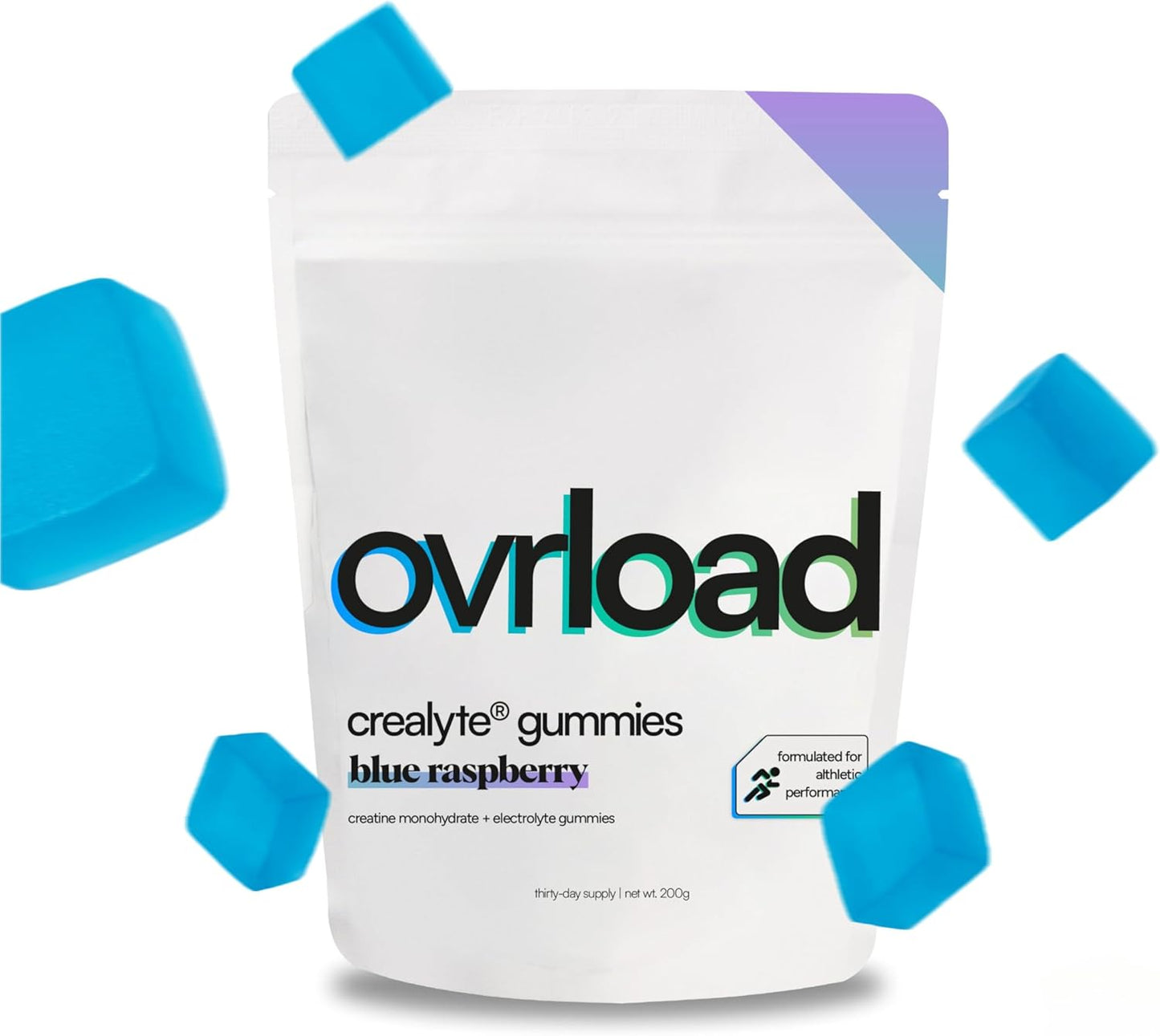 Crealyte® Gummies, 90 Creatine Gummies (1 Month Supply), 4500Mg per Serving, Added Electrolytes Vitamin D3 & Pink Himalayan Salt, Creatine Monohydrate Gummy for Men & Women, Blue Raspberry