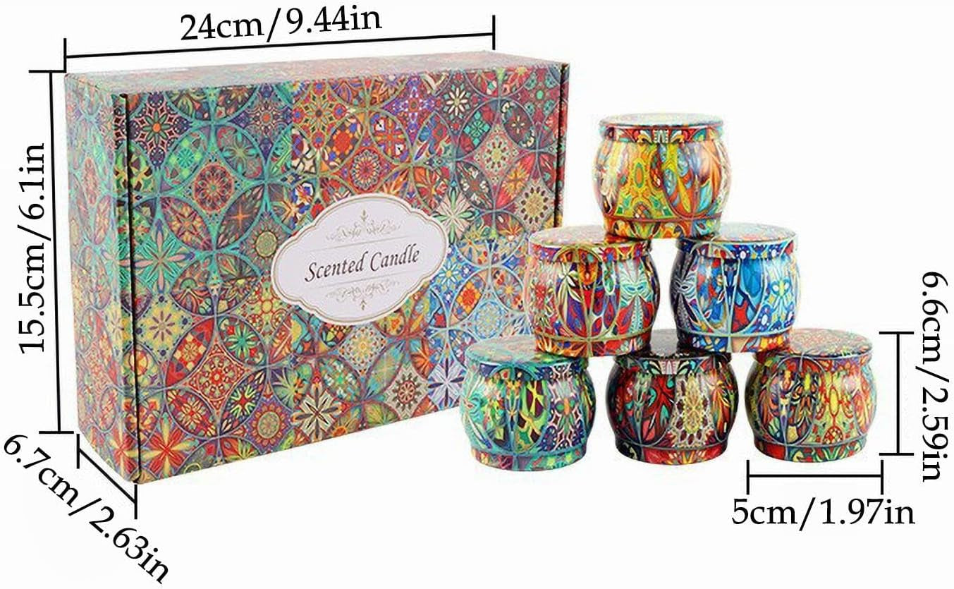Scented Candles for Home | 6X Yoga Candles,Natural Soy Lasting Scented Candles for Home Aromatherapy Candle Set for Creating Relaxing Ambience