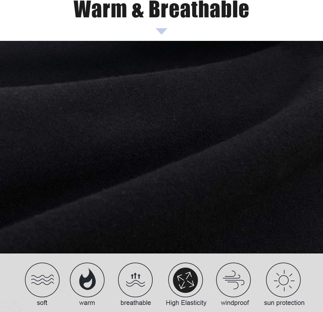 Neck Warmer Snood for Men & Women,Winter Neck Gaiter Fleece Bandana Face Covering Mask Windproof Neck Scarf Neckwear for Outdoor Sports Motorcycle Skiing Running Cycling