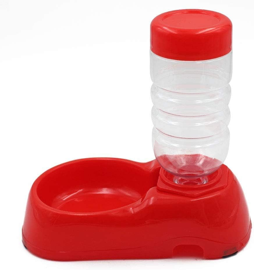 ® 400Ml Automatic Pet Feeder Rabbit Cat & Dog Food & Water Dispenser Dish Bowl Feeder Bottles (Red)
