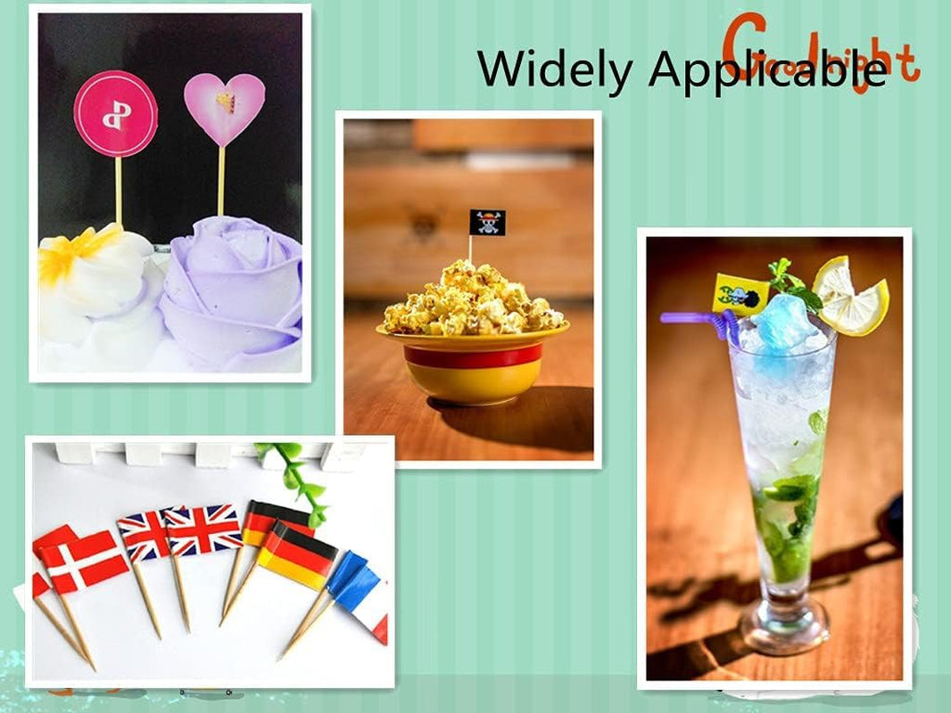 600Pcs Portable Toothpicks, Bamboo Toothpick,Cocktail Stick Appetizer Sticks Fruit Picks for Cocktail Sandwiches Appetizers,Fruit Cuttings