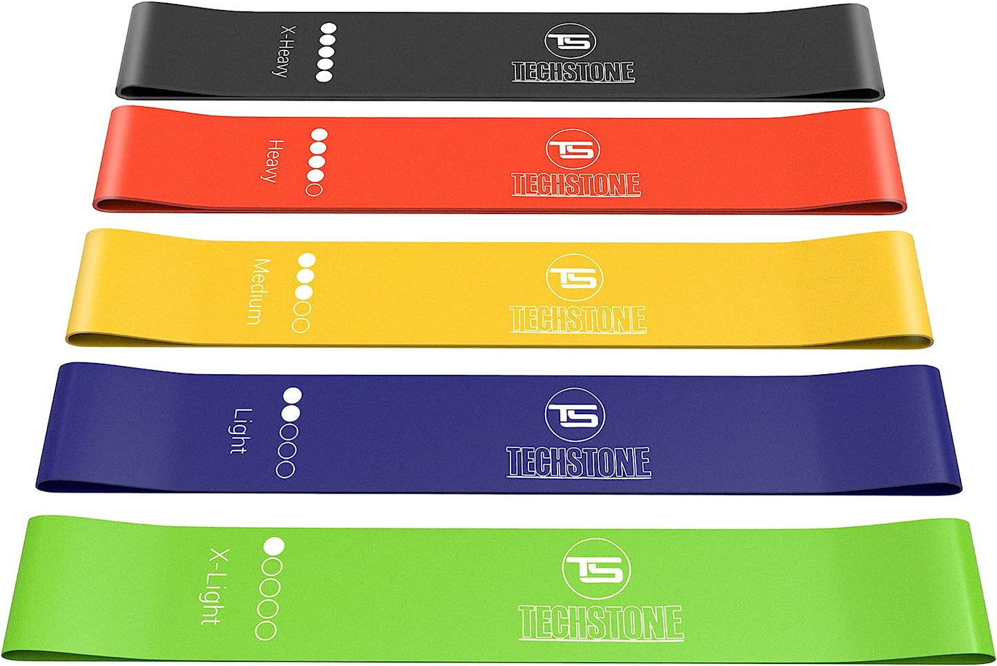 Resistance Bands Set for Men and Women, Pack of 5 Different Resistance Levels Elastic Band for Home Gym Long Exercise Workout – Great Fitness Equipment for Training, Yoga – Free Carrying Bag