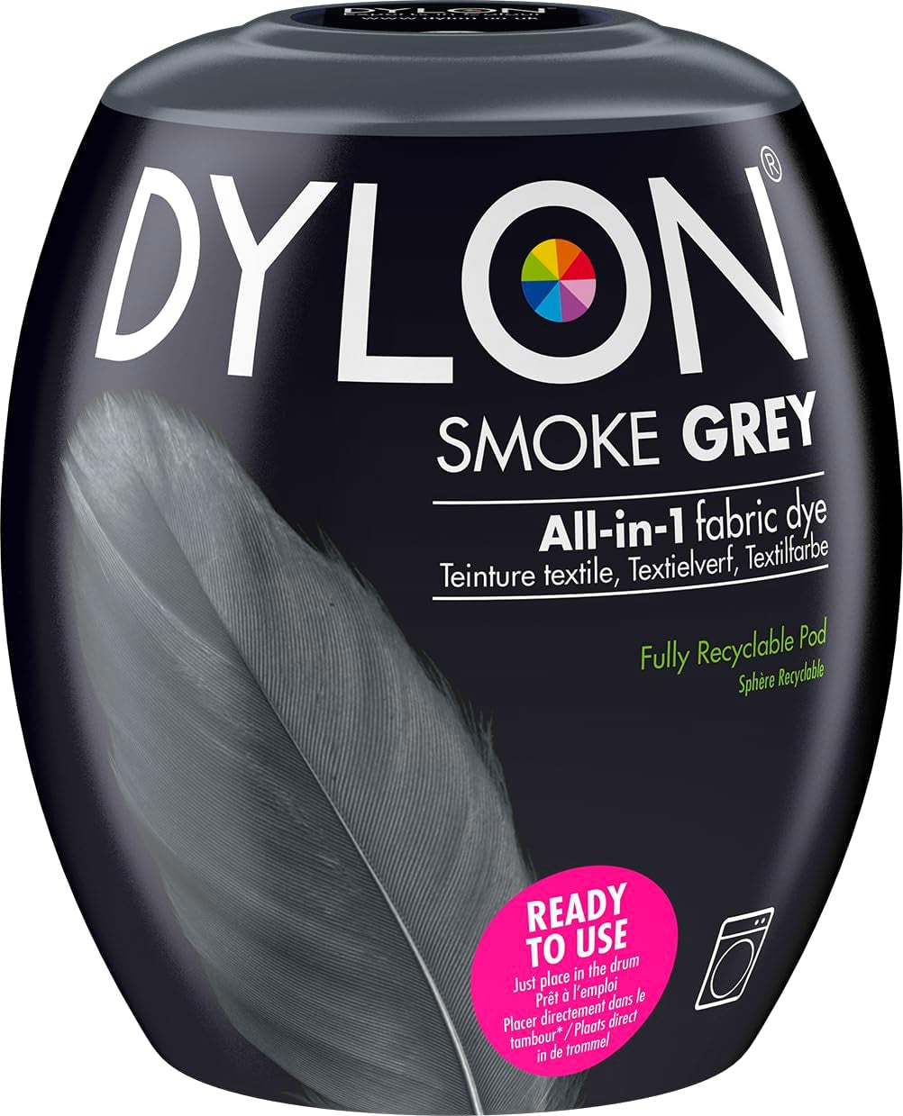 Washing Machine Fabric Dye Pod for Clothes & Soft Furnishings, Smoke Grey, 350 G (Pack of 1) (Packing May Vary)