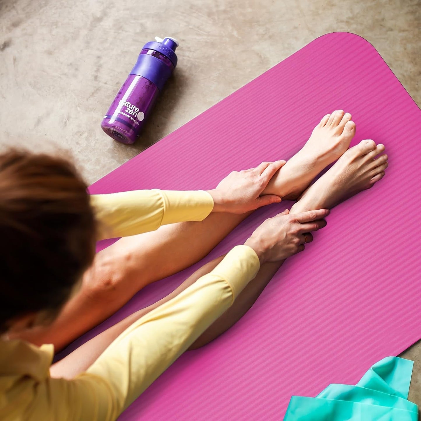 Yoga Mat – Multi-Purpose Extra Thick Foam Exercise Mats – Ideal Floor Mat for Pilates, Stretching, Resistance Workout & Therapy – Home & Gym Equipment Accessory for Men Women Kids –183 X 60Cm