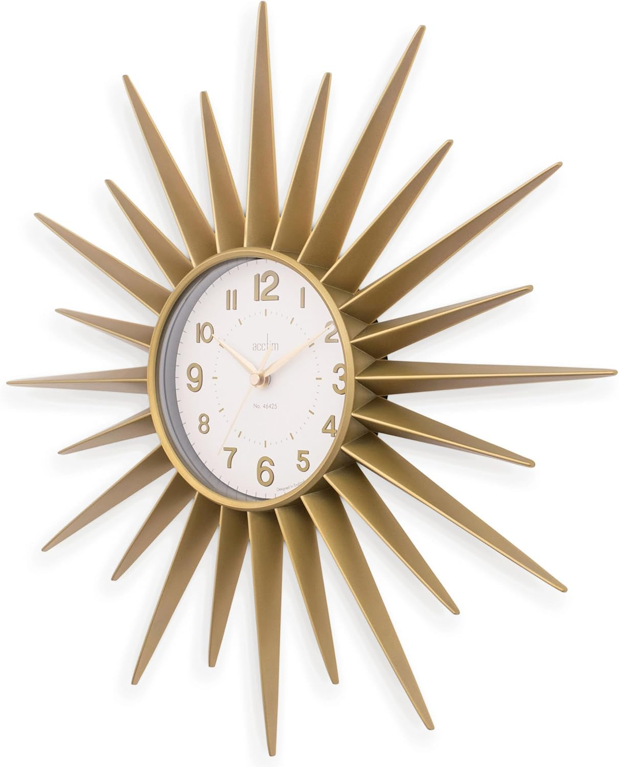 Clock, Gold, 43 Cm L X 43 Cm W