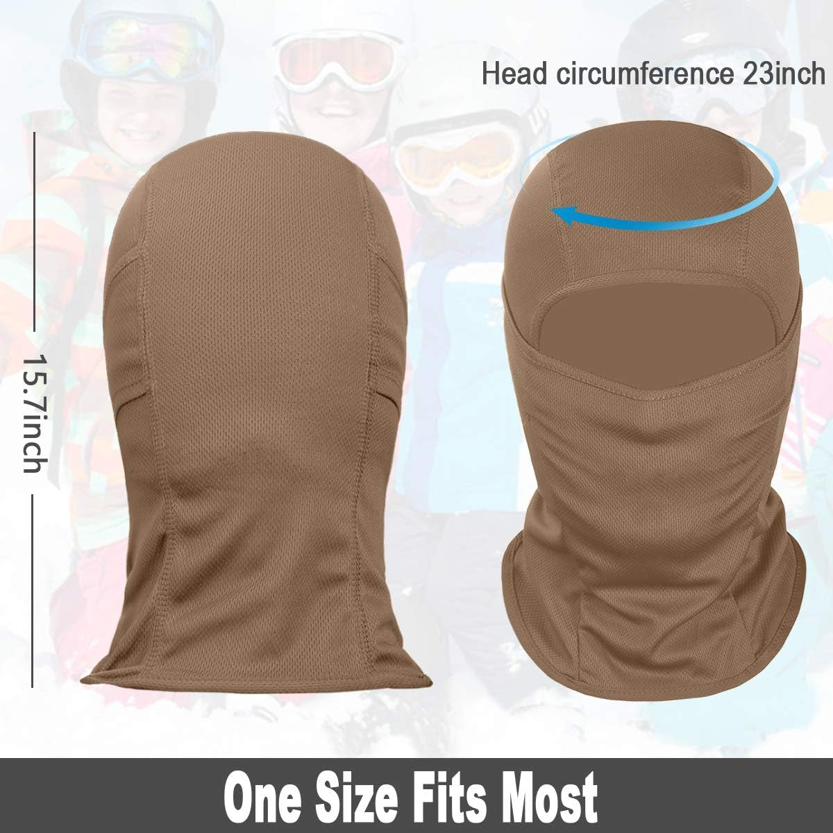 Balaclava Face Mask, Ski Mask UV Protector Lightweight for Motorcycle Cycling Running