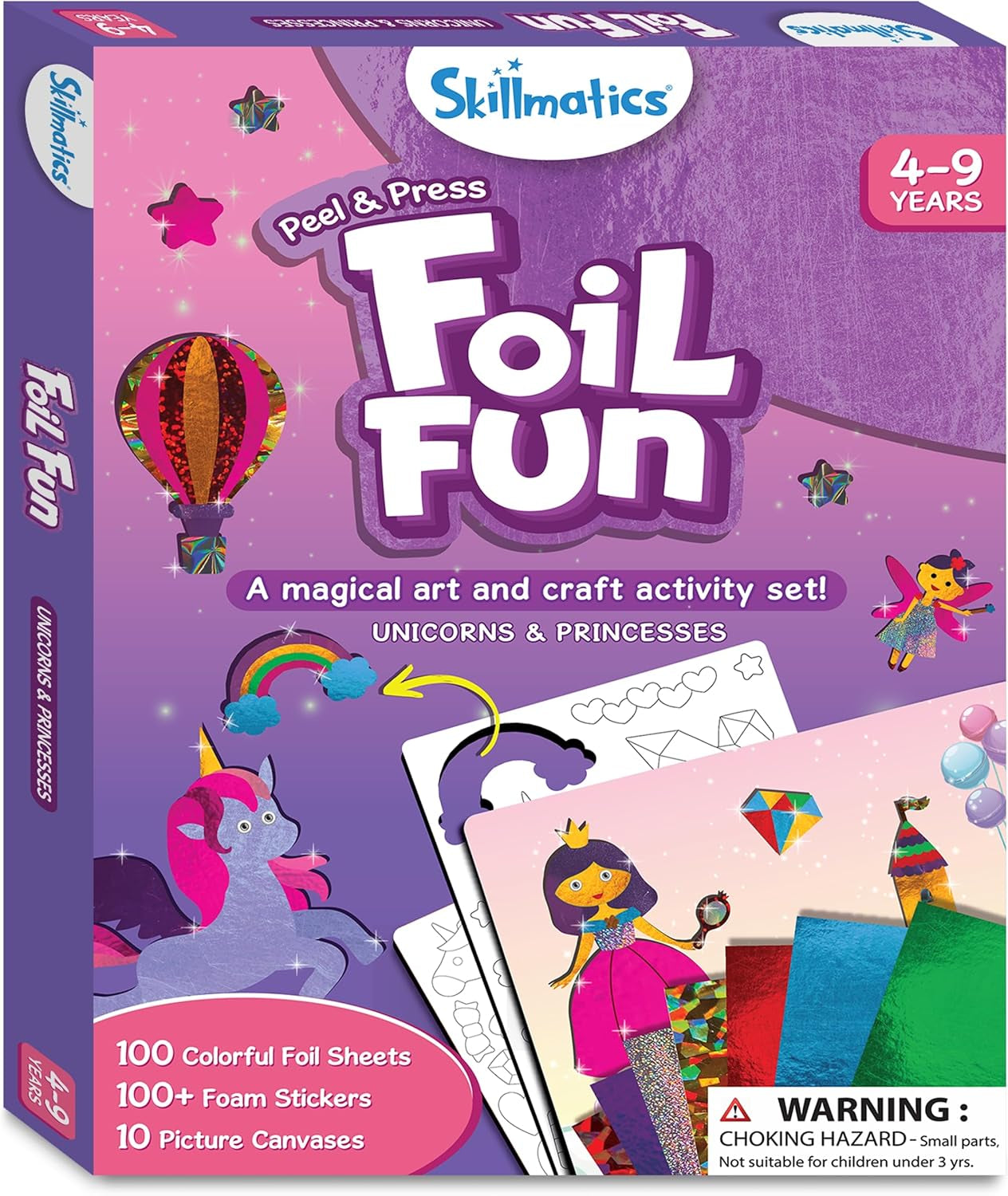 Art & Craft Activity - Foil Fun Unicorns & Princesses, No Mess Art for Kids, Craft Kits, DIY Creative Activity, Gifts for Girls & Boys Ages 4, 5, 6, 7, 8, 9, Travel Toys