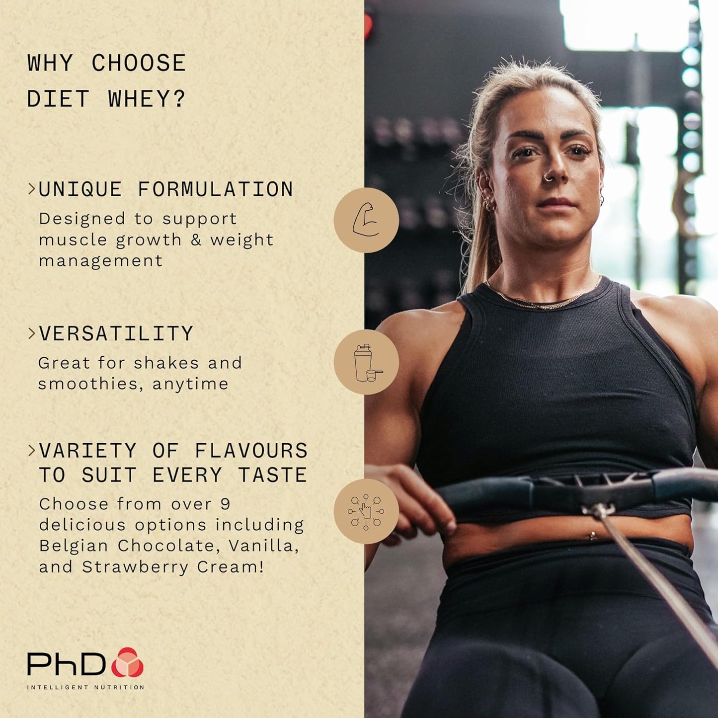 Nutrition Diet Whey High Protein Lean Matrix, Vanilla Crème Whey Protein Powder, 16G of Protein, 40 Servings per 1 Kg Bag