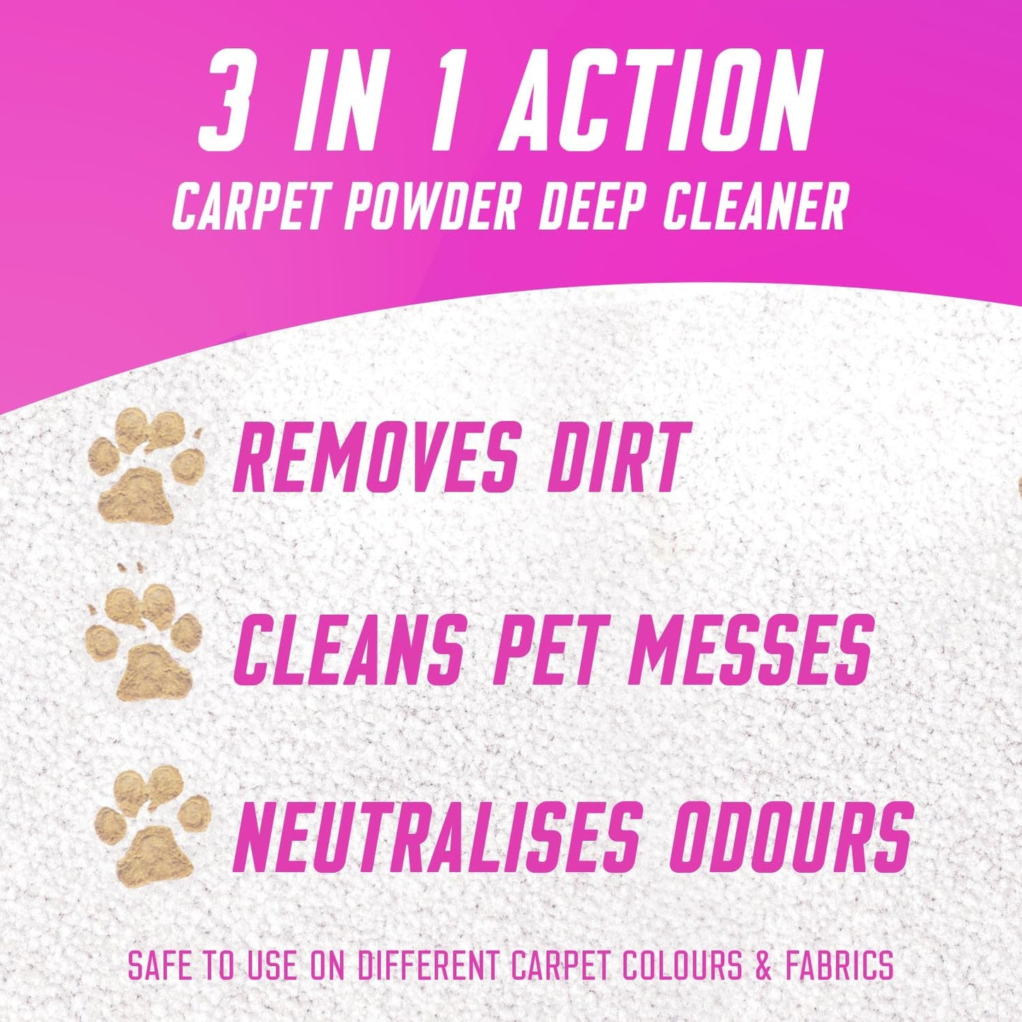 Oxi Action Upholstery & Carpet Cleaner, Stain Remover Foam for Large Area Cleaning, Removes 3X More Dirt & Pet Hair Vs Vacuuming Alone Neutralises Odours Deep Cleans 600 Ml Pack of 1