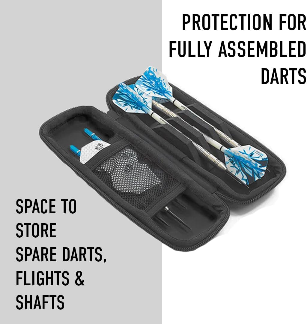 Darts Blaze Darts Wallet | Darts Case Holds 3 Assembled Darts and Accessories | Protective EVA Material | Professional Darts Accessories