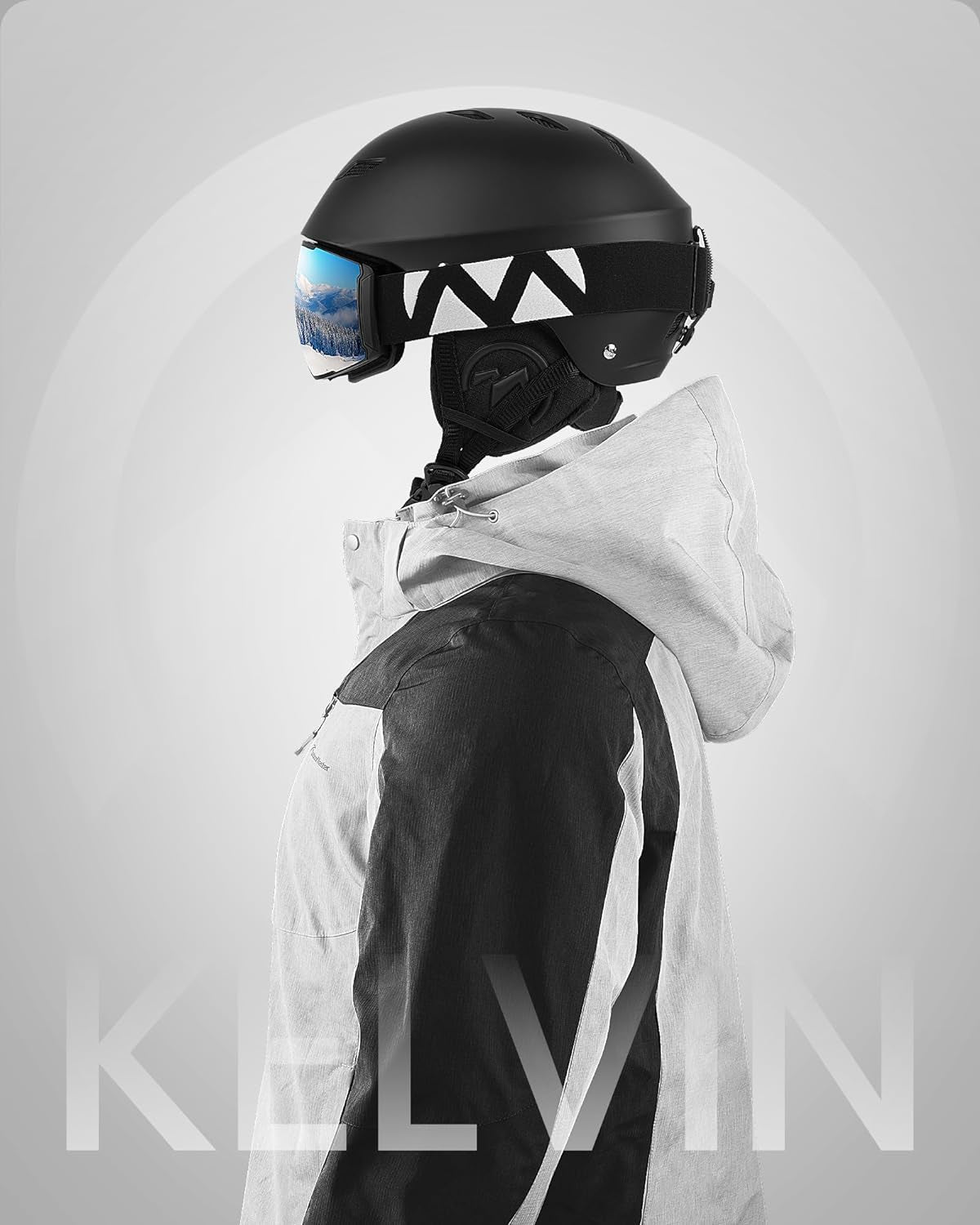 KELVIN Ski Helmet - with ASTM Certified Safety, 9 Options - for Men, Women & Youth
