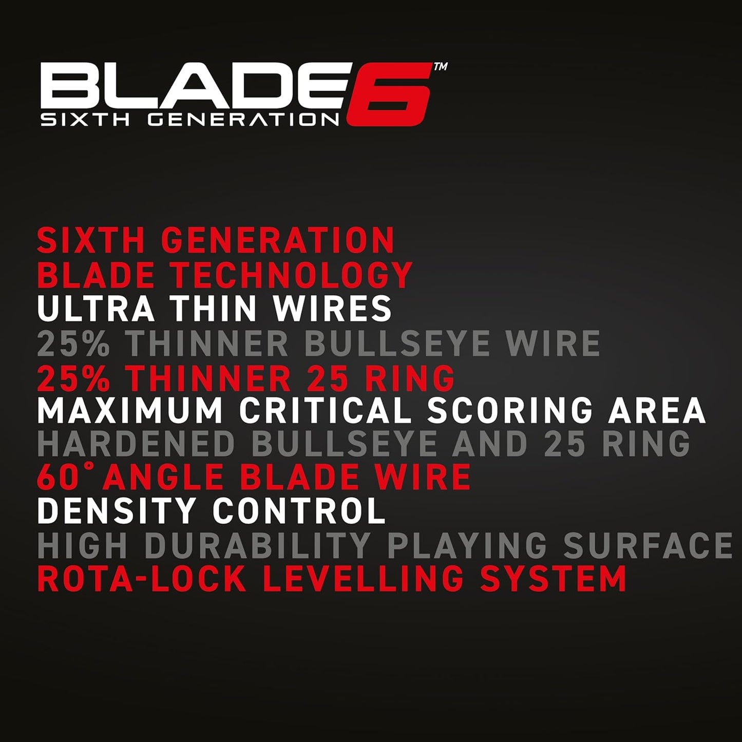 Blade 6 Dart Boards | Professional Bristle Dartboard with Official Tournament Specifications | Endorsed by the PDC