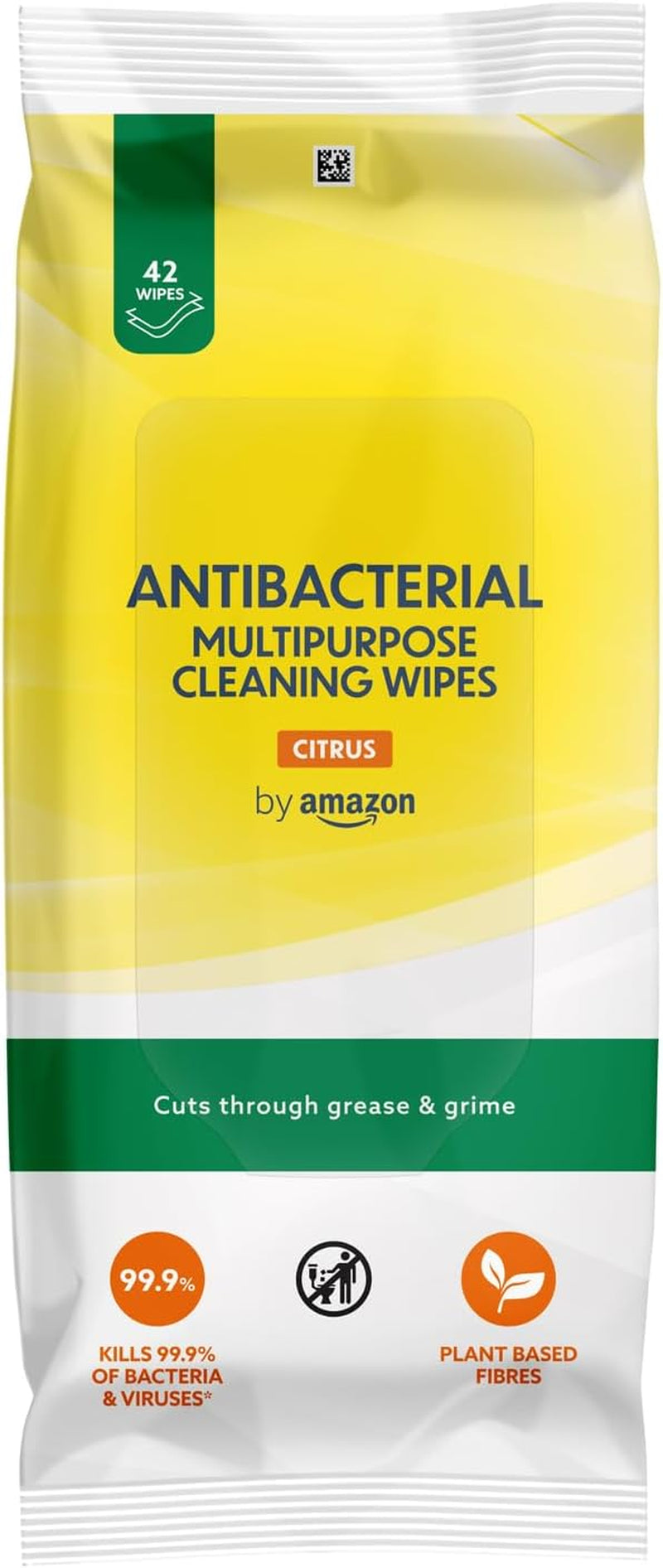Antibacterial Multipurpose Cleaning Wipes Citrus, 252 Wipes 42 Count (Pack of 6)