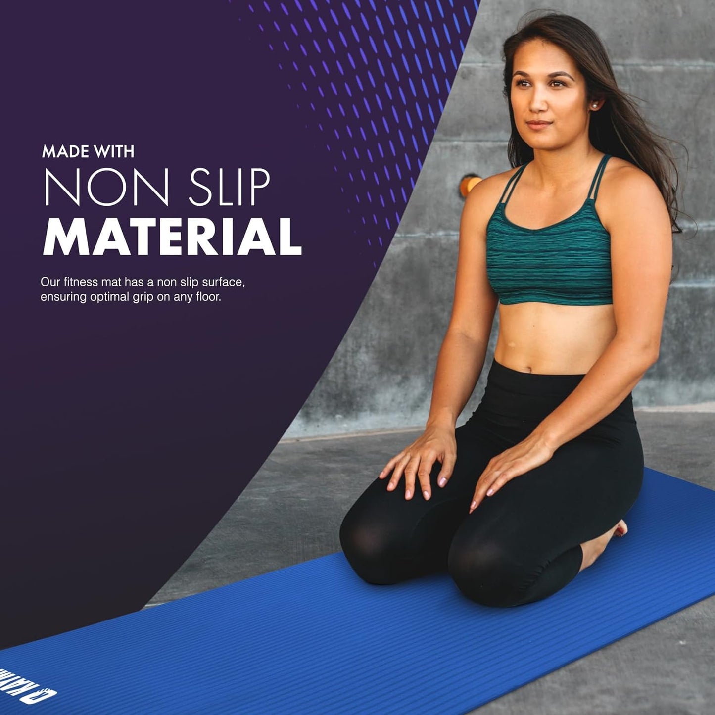 Yoga Mat – Multi-Purpose Extra Thick Foam Exercise Mats – Ideal Floor Mat for Pilates, Stretching, Resistance Workout & Therapy – Home & Gym Equipment Accessory for Men Women Kids –183 X 60Cm
