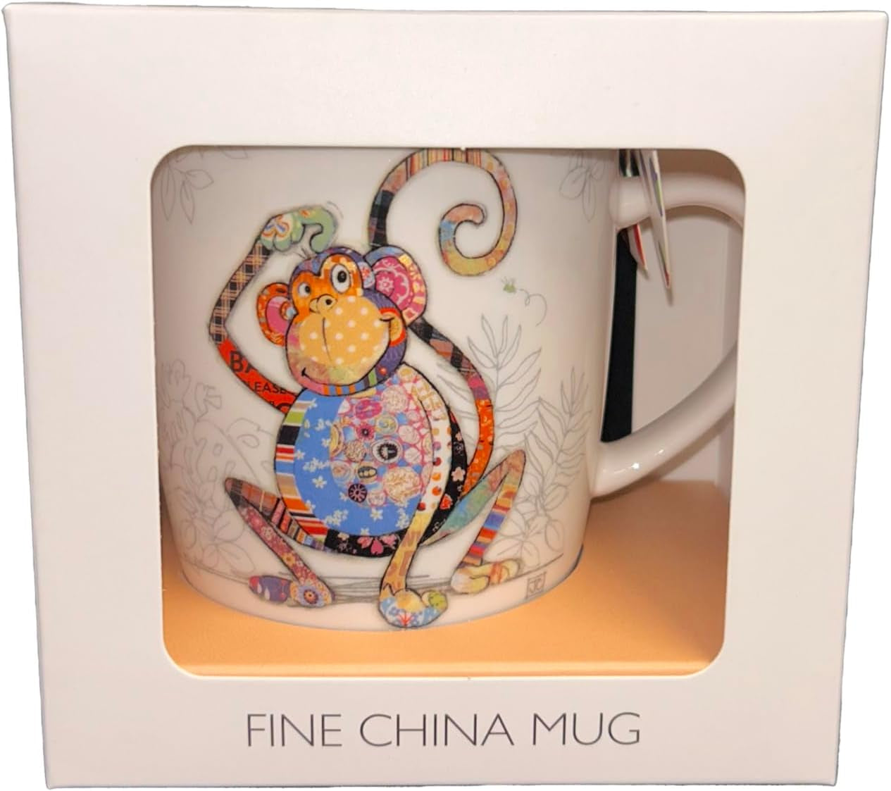 Lesser & Pavey British Designed Barrel Coffee Mug | Ceramic Coffee Mugs for Home or Work | Large Mugs for Hot Drinks | Monty Monkey Tea and Coffee Cups - Bug Art