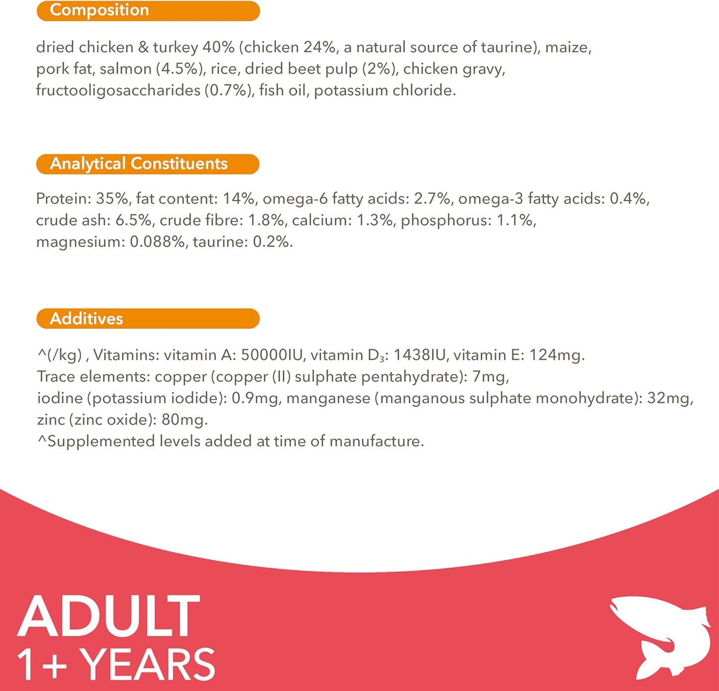 Adult Dry Cat Food Salmon 3Kg