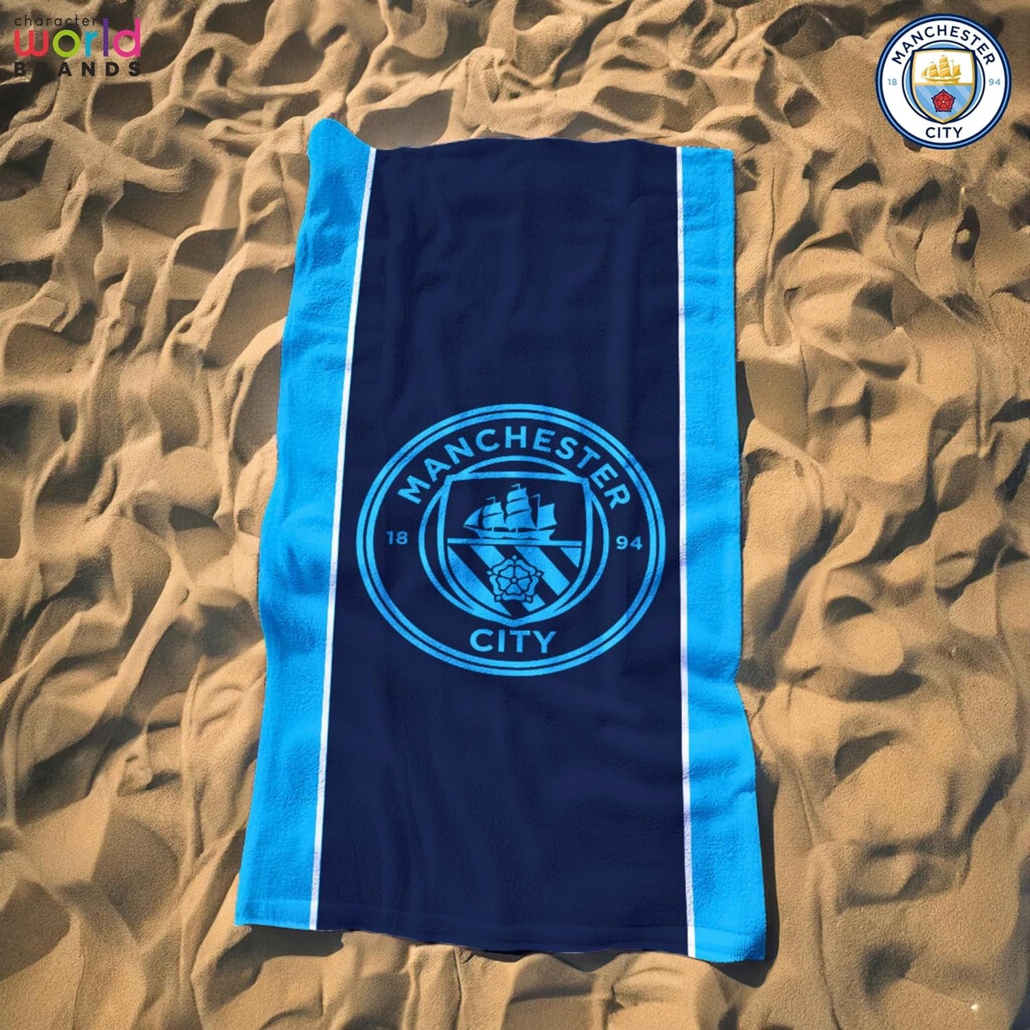 Manchester City FC  Official Towel | Super Soft Feel, Badge Football Club Design | Perfect the Home, Bath, Beach & Swimming Pool | One Size 75Cm X 150Cm | 100% Cotton