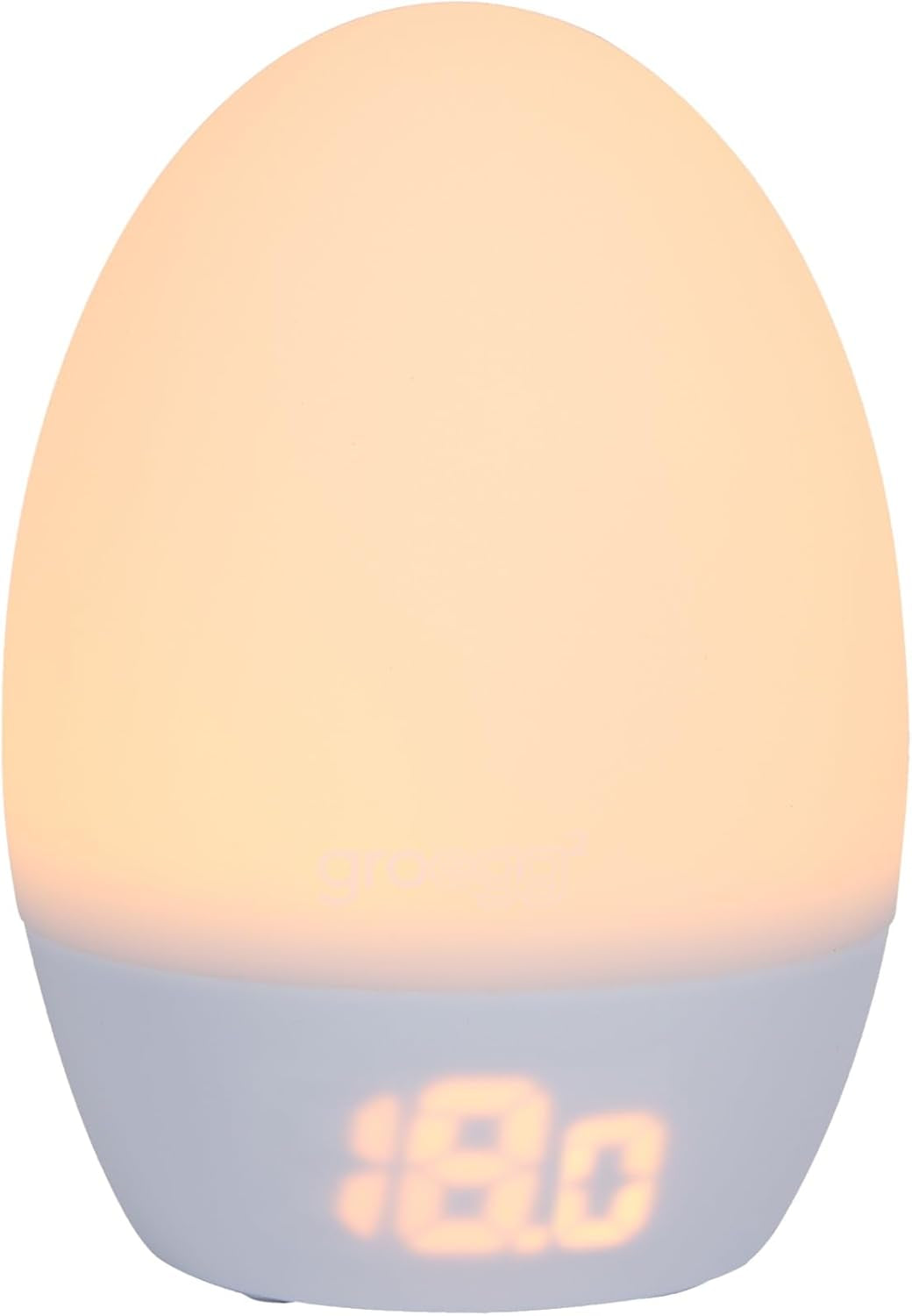 Groegg2 Digital Colour-Changing Nursery Thermometer and Nightlight, Usb-Powered, Digital Temperature Display