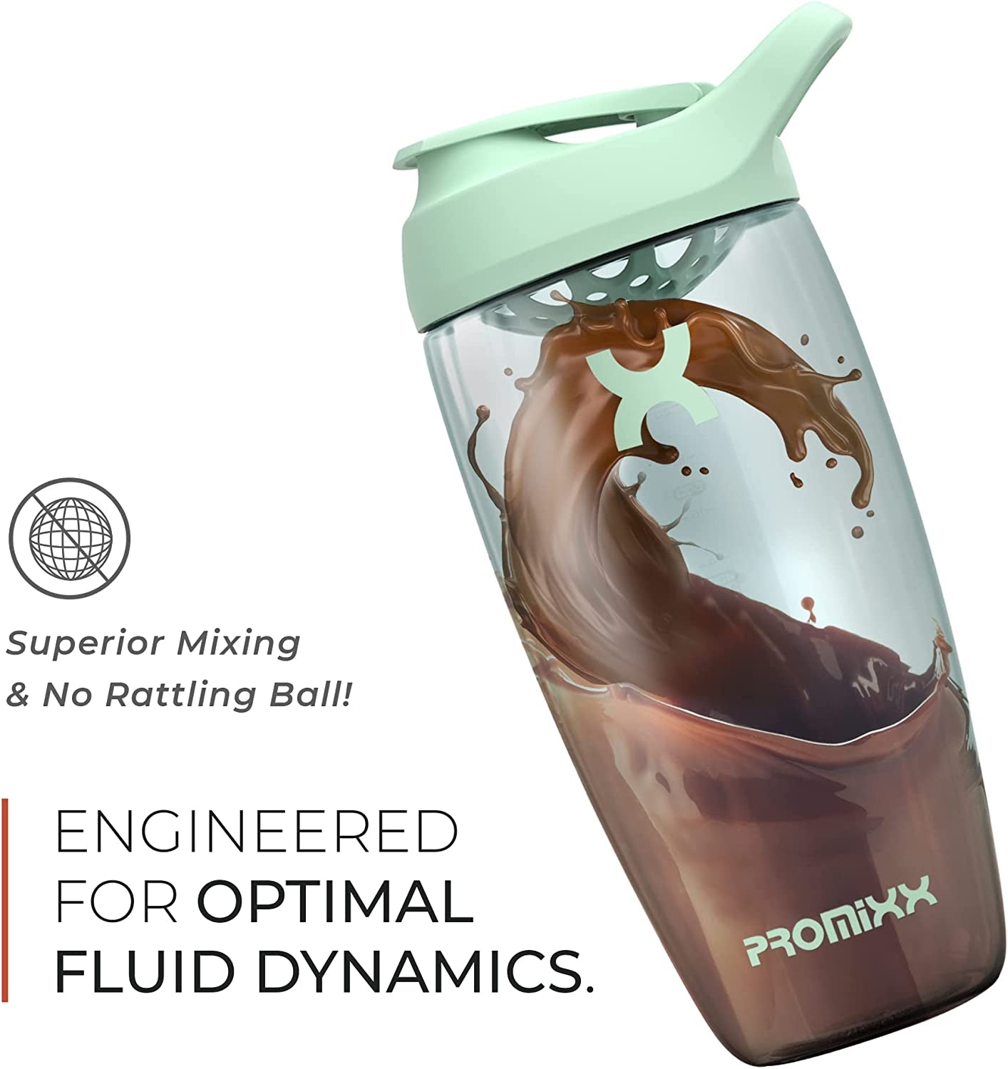Pursuit Protein Shaker Bottle - Premium Shaker for Protein Shakes - Lifetime Durability, Leakproof, Odourless - 700Ml / 24Oz (Graphite Gray)