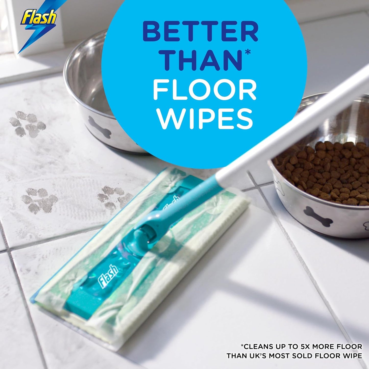Speed Mop Starter Kit, All-In-One Floor Mopping System (4 Wet + 4 Dry Pads), Floor Mop, Mop Refill Pads