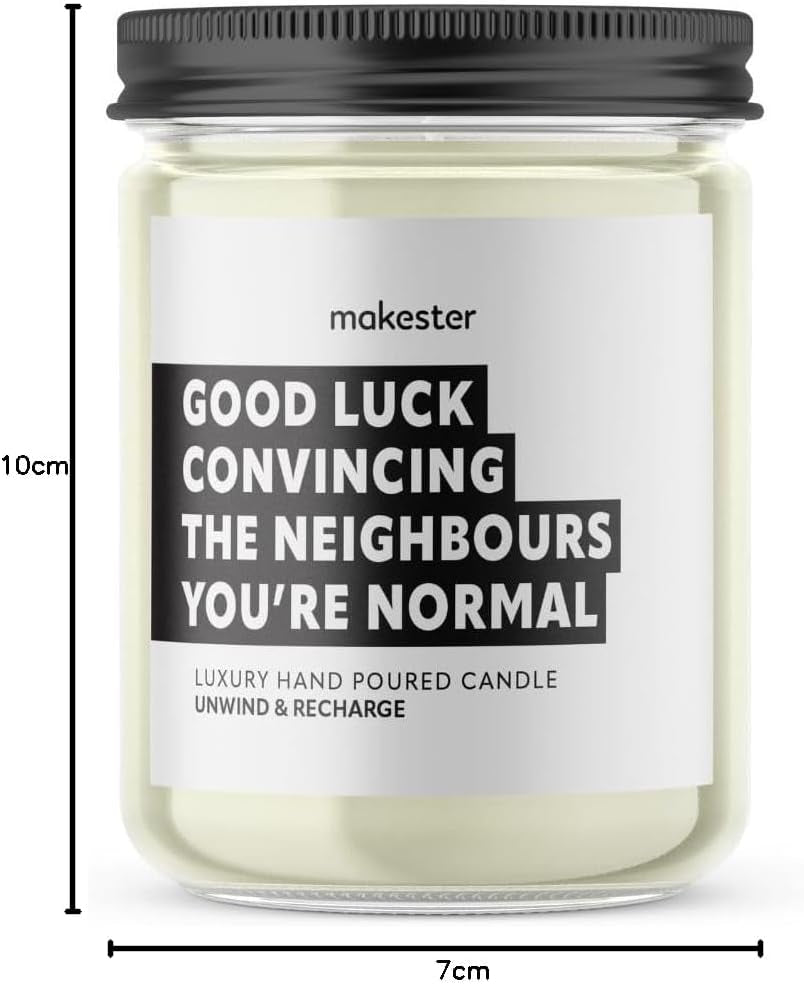 New Home Candle - 220G Soy Wax with Madagascan Vanilla, Jasmine & Sugared Almond - Housewarming or New Home Gift for Couple Moving in - Funny Candles by