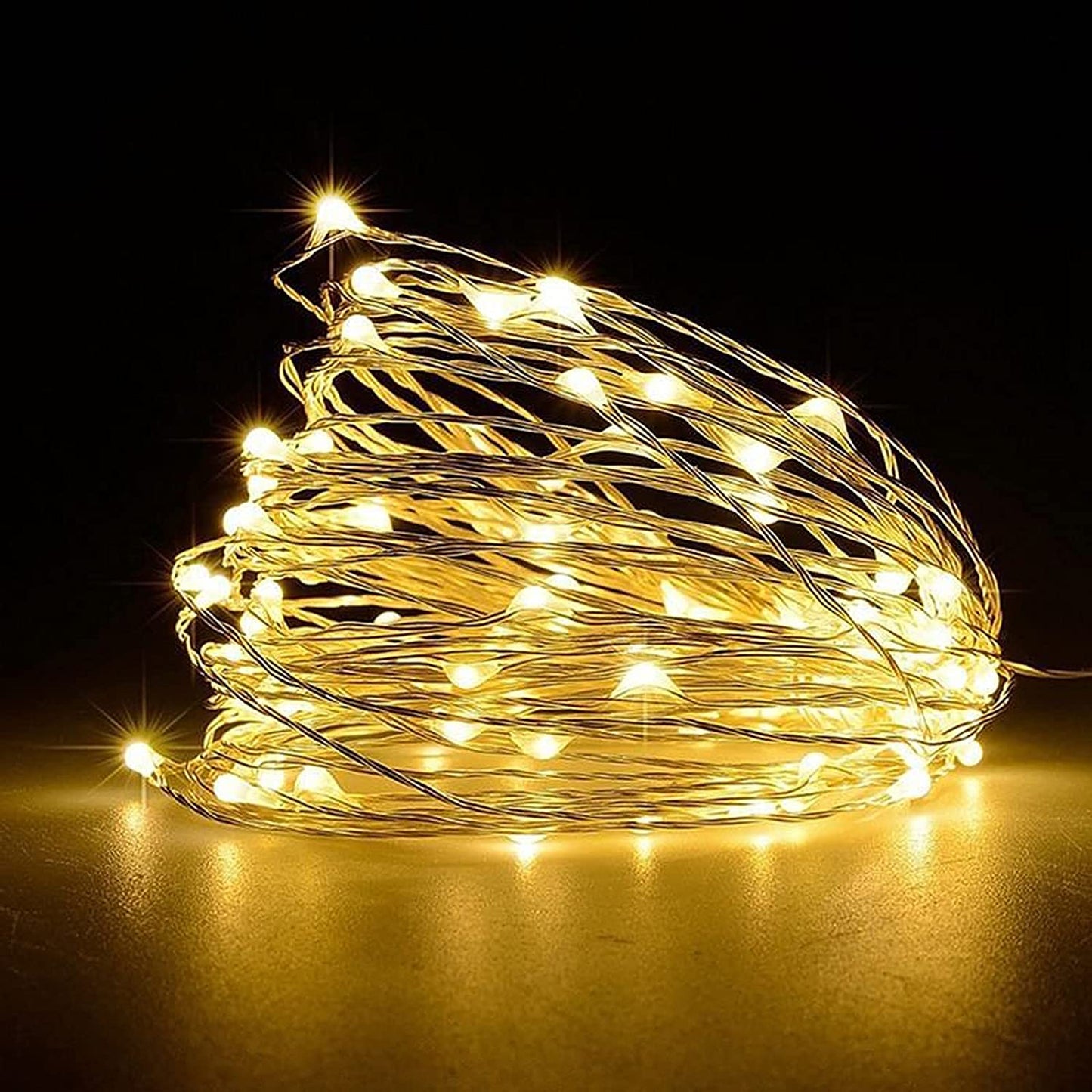 Fairy Lights, 50 LED Battery Operated String Lights Copper Wire Light for Indoor Outdoor Lighting, Bedroom, Wedding Decor, Party, Christmas, Tree Decoration(5M/16Ft,Warm White)