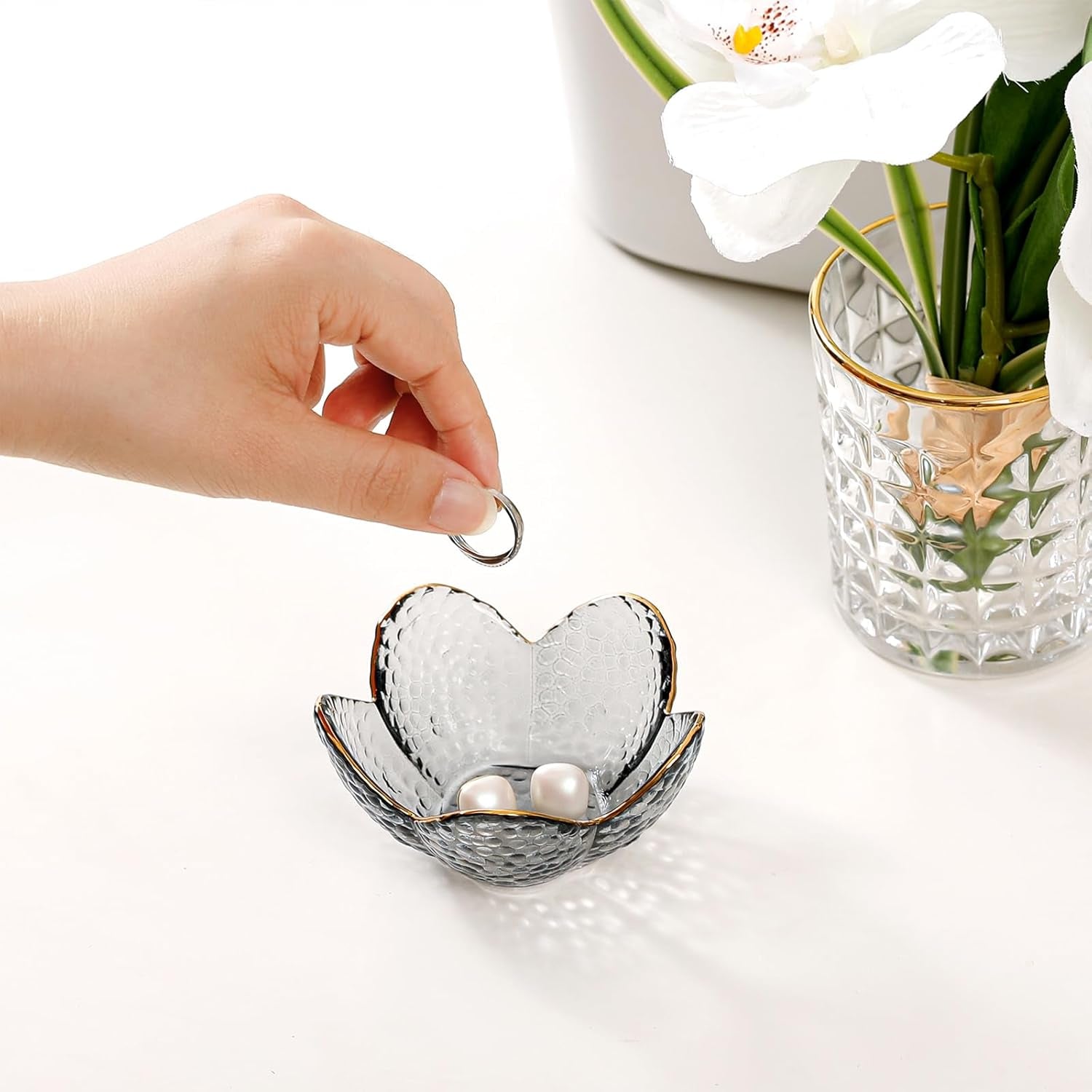 Gifts for Women Trinket Dish Unique Birthday New Home Gifts for Women Her Jewellery Tray Cute Room Decor Aesthetic Bedroom Accessories Ring Dish Holders Small Friendship Christmas House Warming Gifts