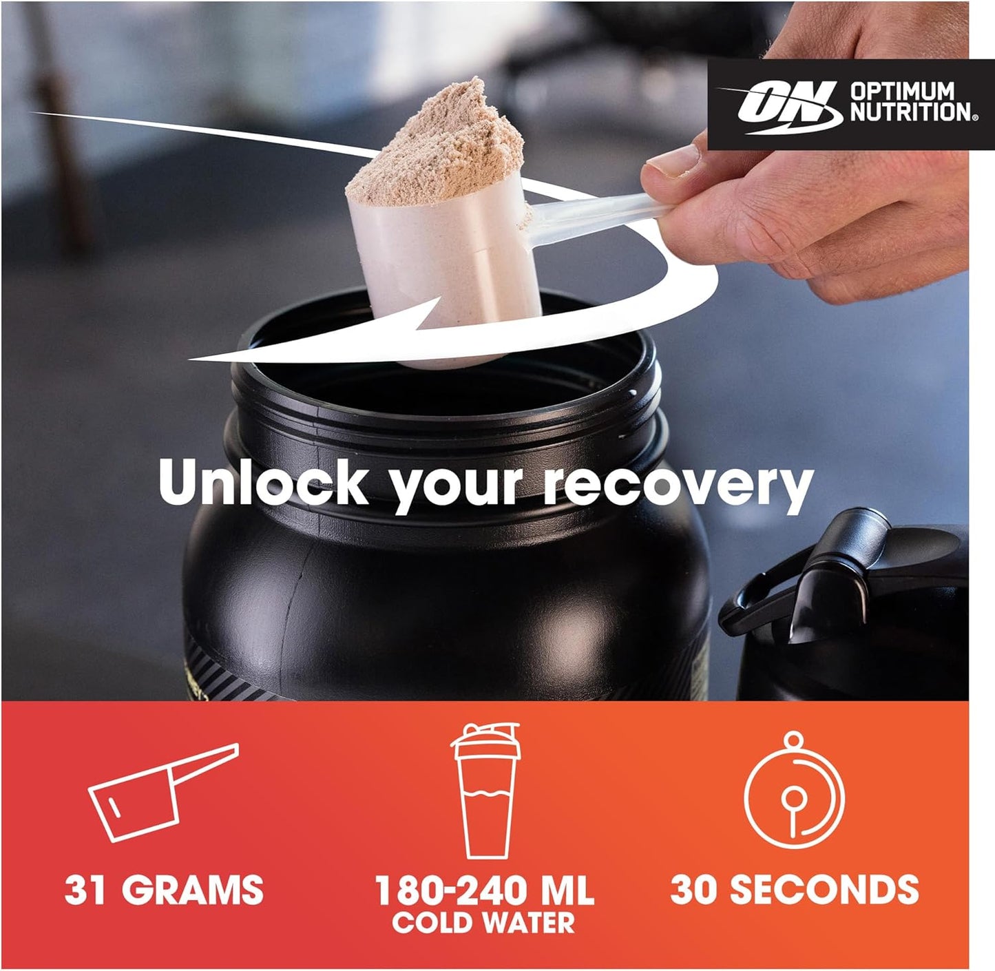 Gold Standard 100% Whey Muscle Building and Recovery Protein Powder with Naturally Occurring Glutamine and BCAA Amino Acids, Double Rich Chocolate Flavour, 73 Servings, 2.26 Kg