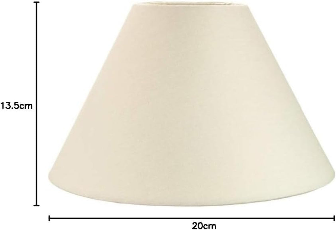 Traditional 8" Cream Cotton Coolie Lampshade Suitable for Table Lamp or Pendant by