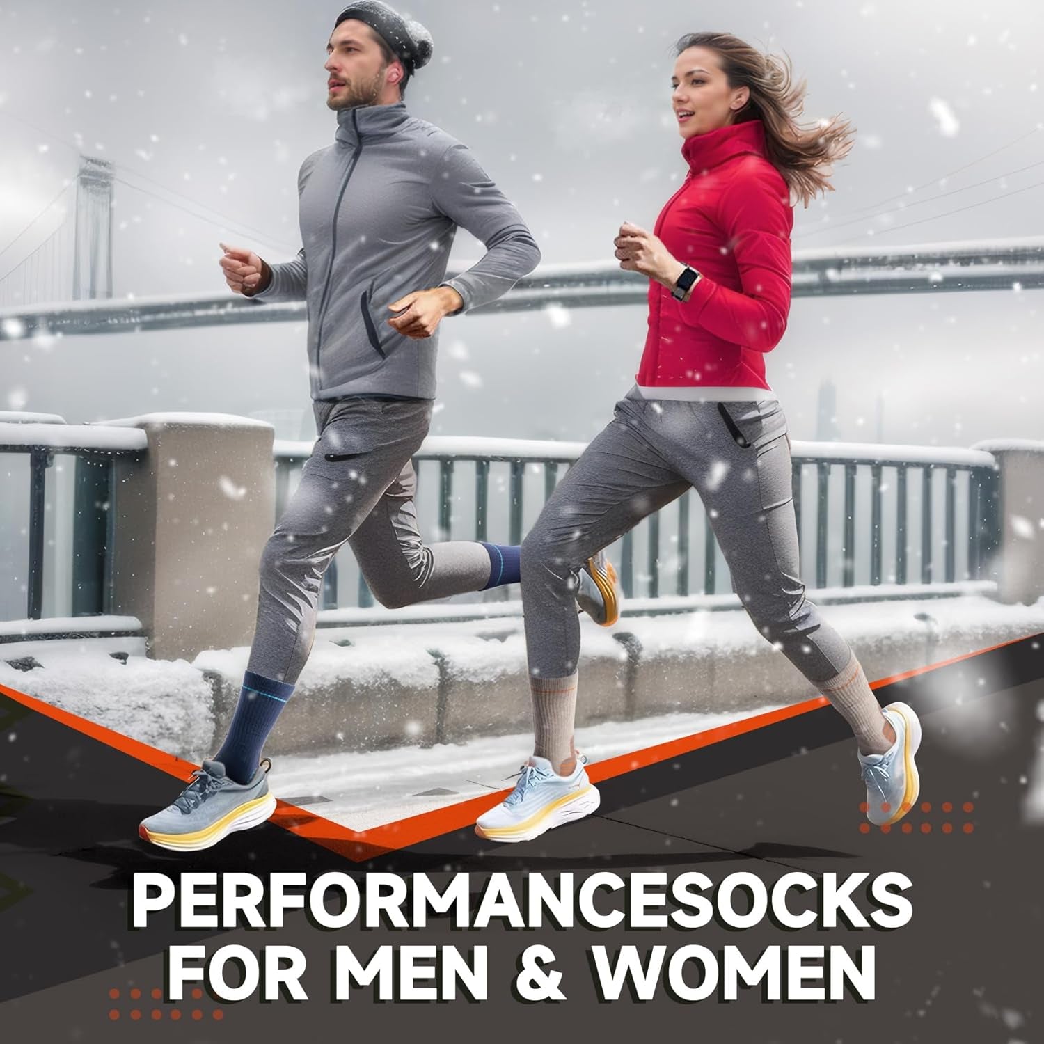 Mens Thermal Socks Womens Merino Wool Socks Thick Warm Winter Socks Cushioned Crew Socks for Work Hiking Walking Skiing Running and Outdoor Sports, 3 Pairs