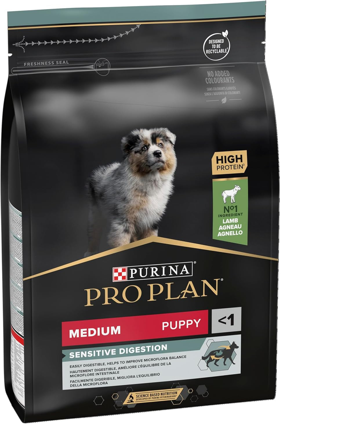 Sensitive Digestion Medium Puppy Dry Dog Food Lamb 3Kg, for Neutered Dogs