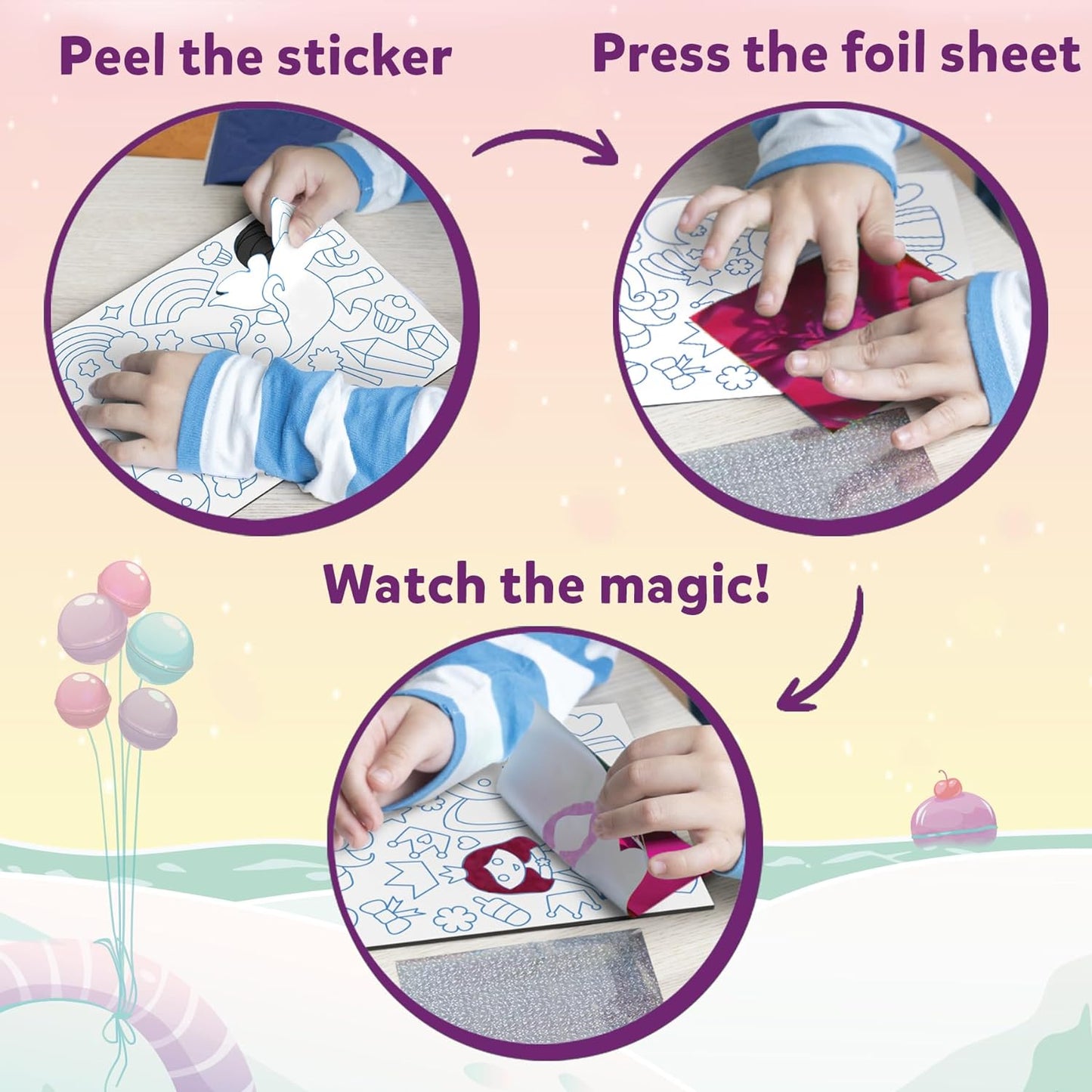 Art & Craft Activity - Foil Fun Unicorns & Princesses, No Mess Art for Kids, Craft Kits, DIY Creative Activity, Gifts for Girls & Boys Ages 4, 5, 6, 7, 8, 9, Travel Toys