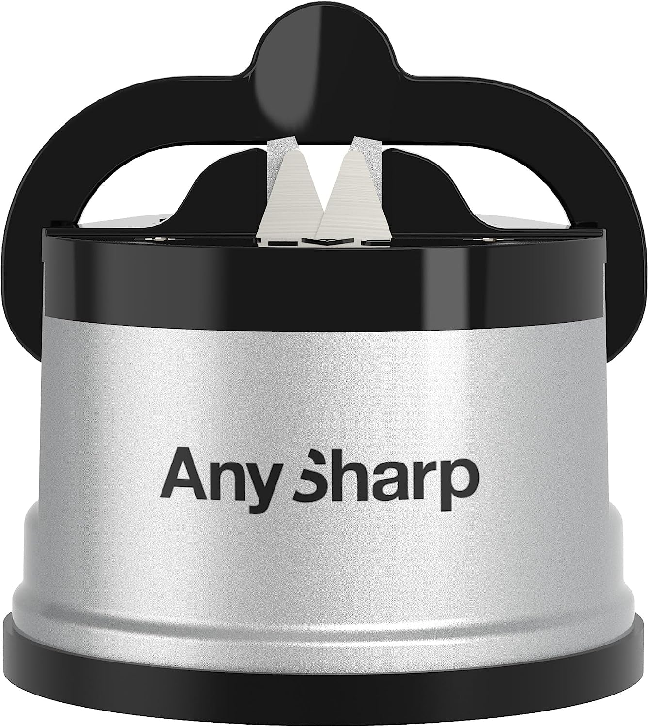 Knife Sharpener, Hands-Free Safety, Powergrip Suction, Safely Sharpens All Kitchen Knives, Ideal for Hardened Steel & Serrated, World'S Best, Compact, One Size, Silver