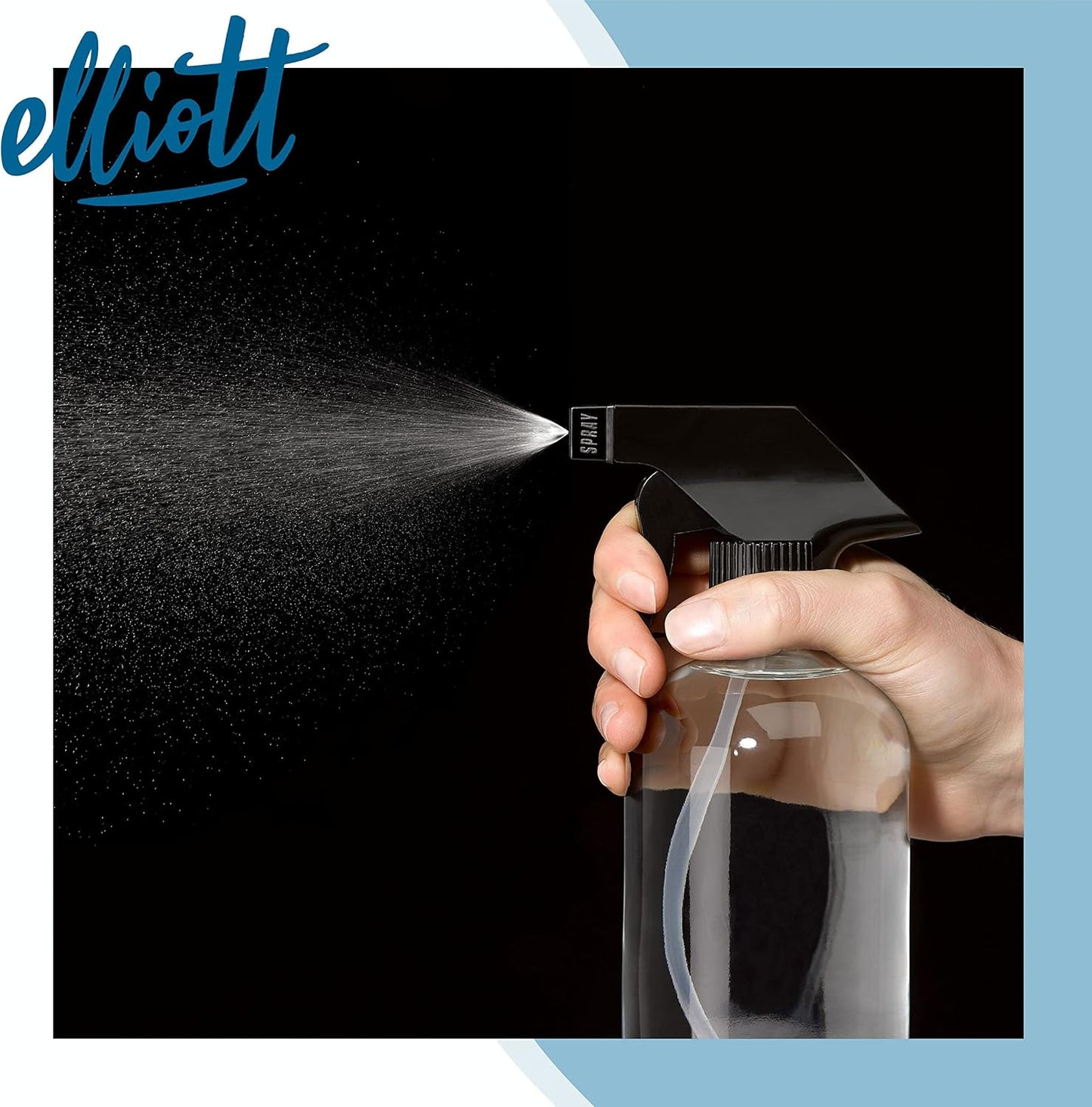 Plastic 1 Litre Spray Bottle with Adjustable Trigger Action for Misting and Full Spray Modes, Ideal for Home Cleaning Including Windows and Creating DIY Cleaning Solutions